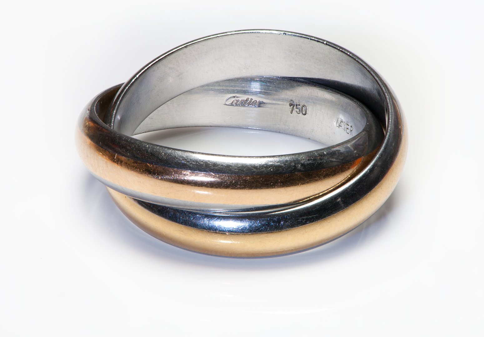 Cartier 18K Gold Steel Double Band Ring