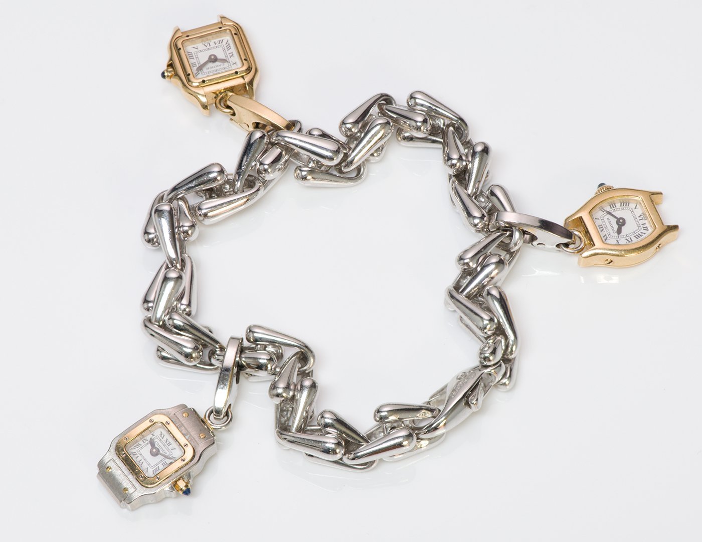 Cartier 18K Gold Watch Charm Bracelet