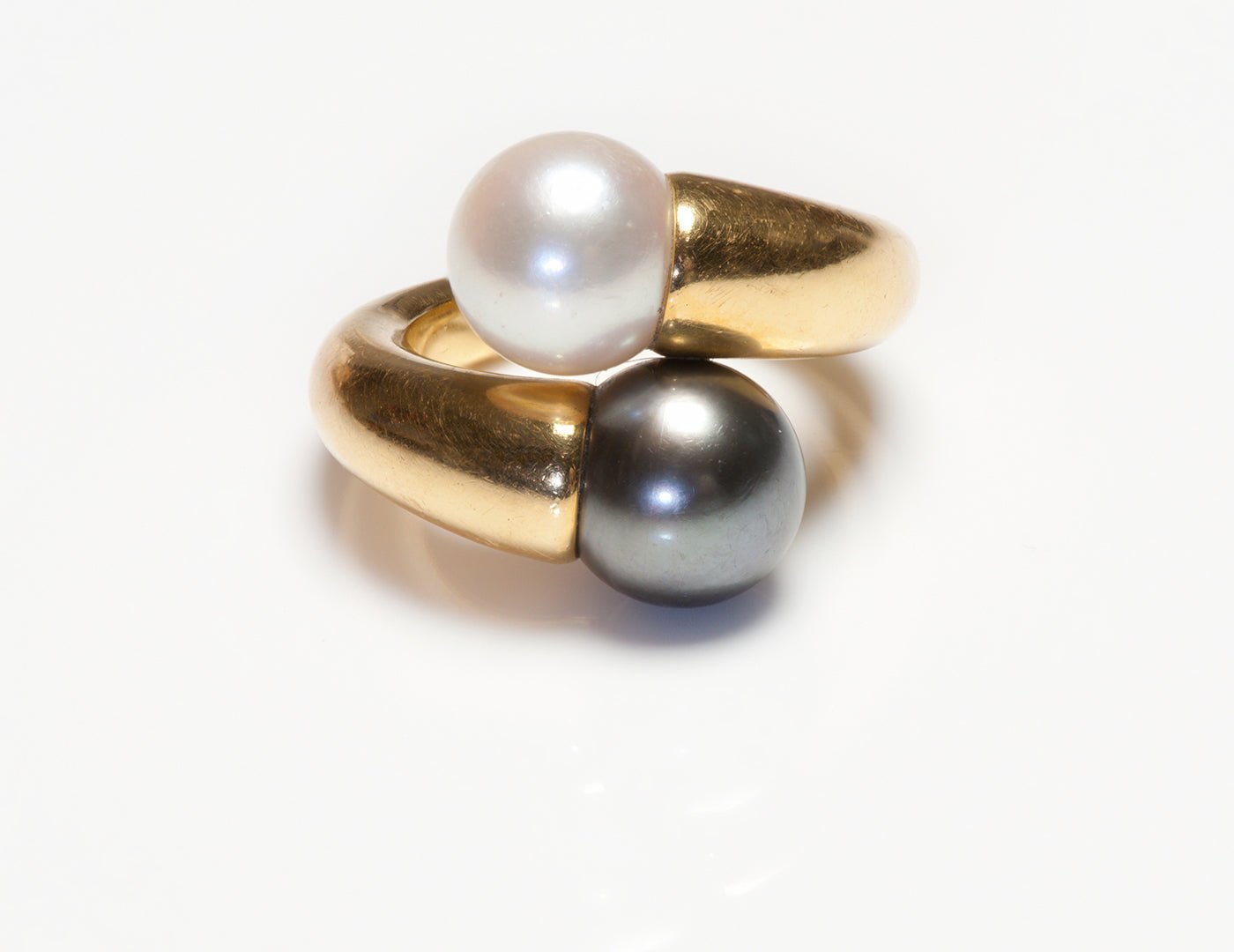 Cartier 18K Yellow Gold Pearl Toi Et Moi Ring