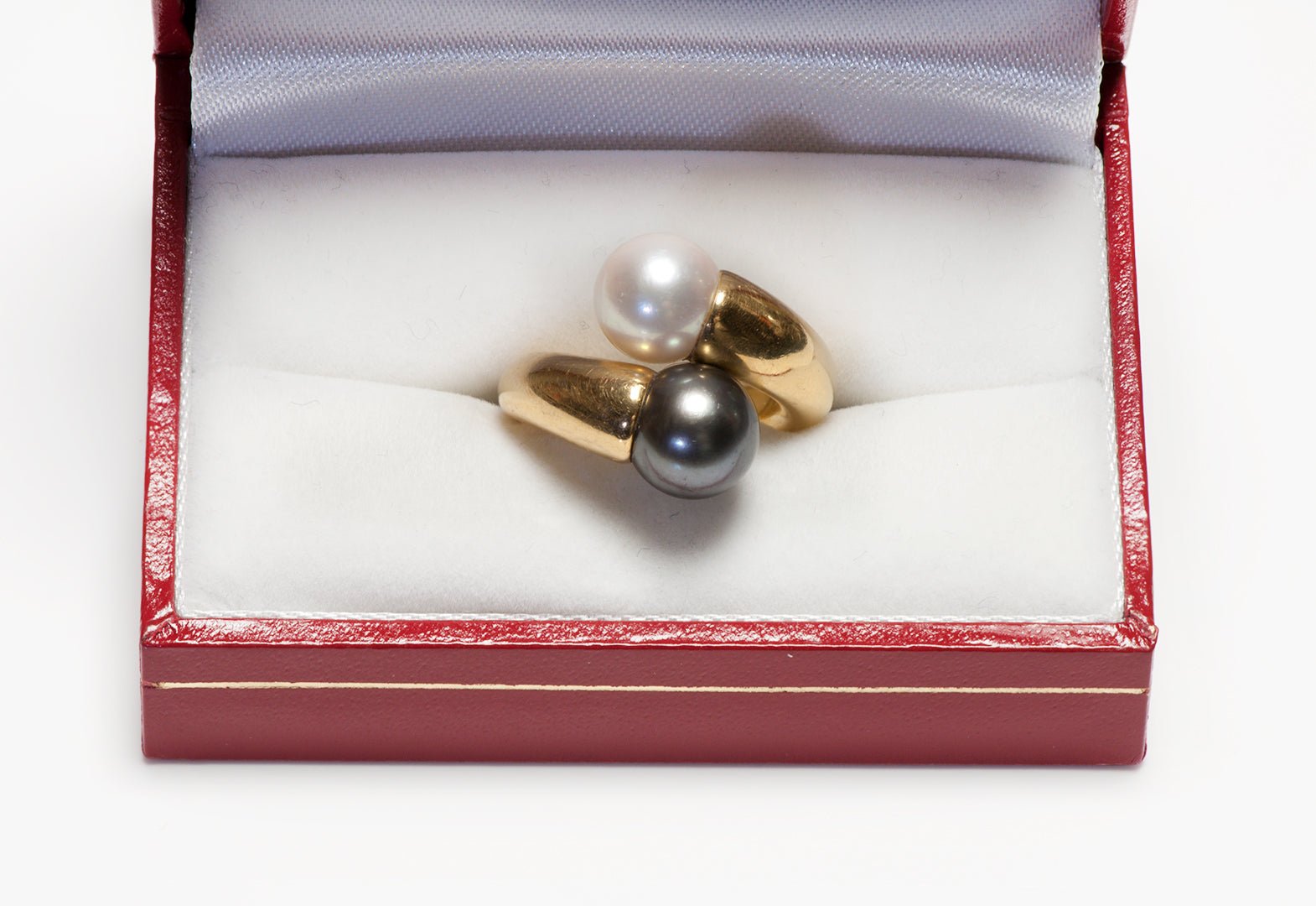 Cartier 18K Yellow Gold Pearl Toi Et Moi Ring