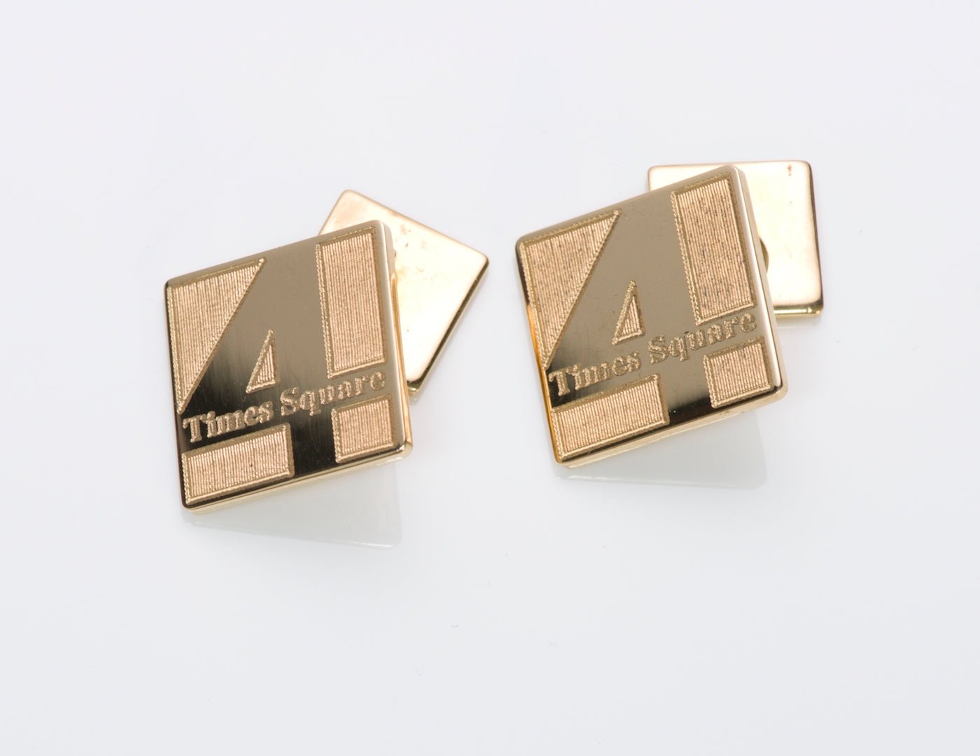 Cartier "4 Times Square" Gold Cufflinks