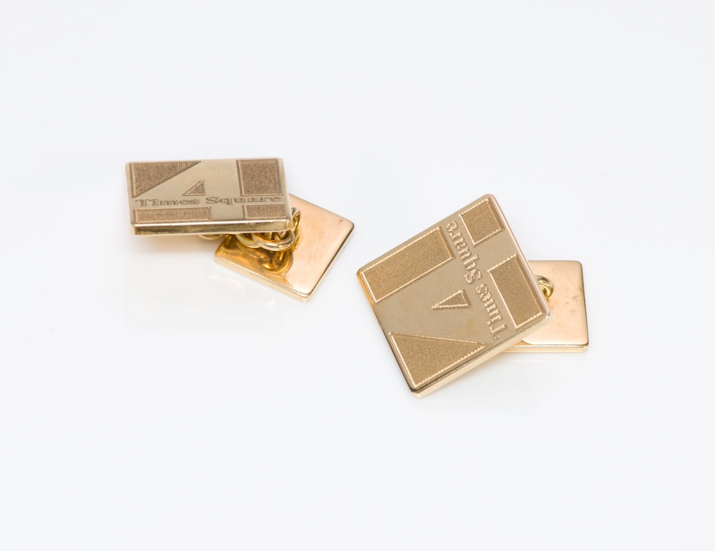 Cartier "4 Times Square" Gold Cufflinks