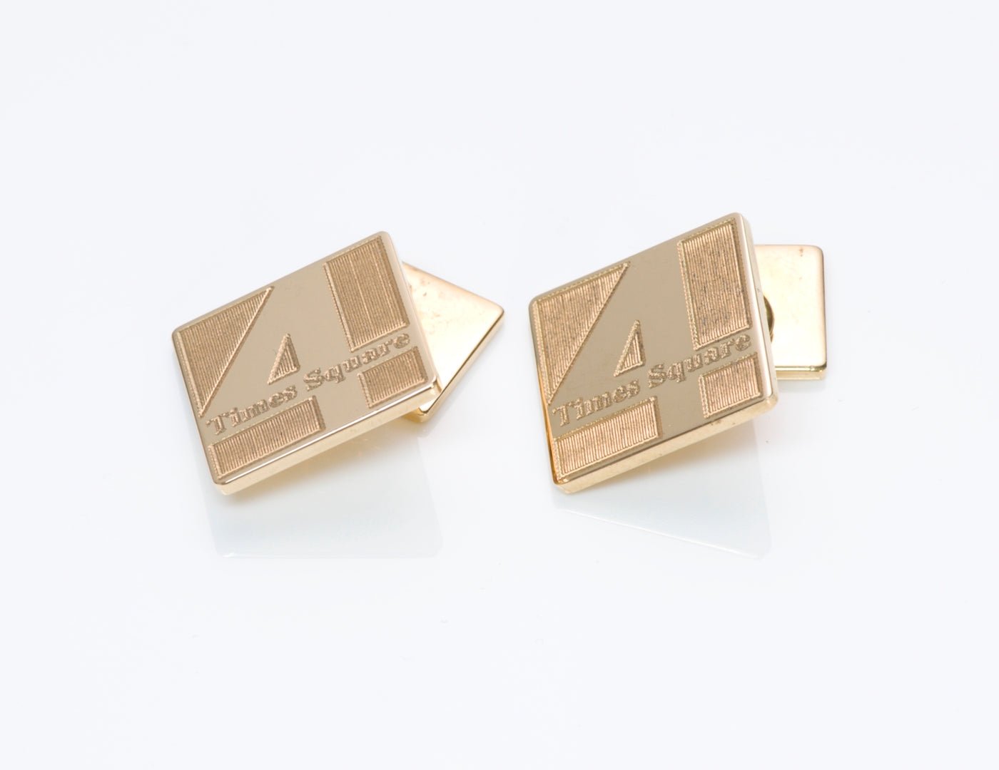 Cartier "4 Times Square" Gold Cufflinks