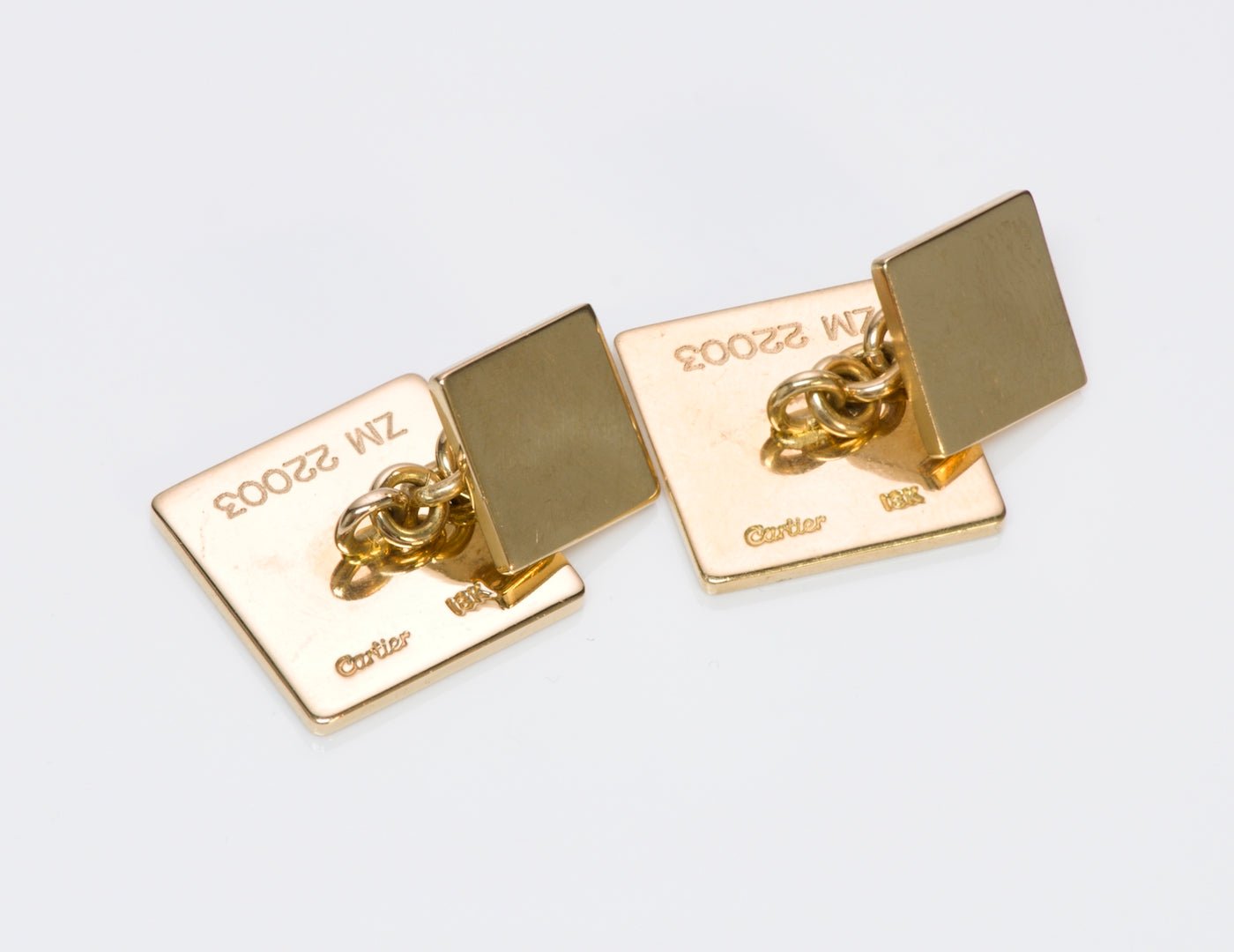 Cartier "4 Times Square" Gold Cufflinks