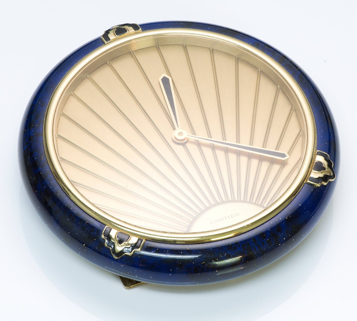 Cartier Art Deco " Lapis" Enamel Desk Clock