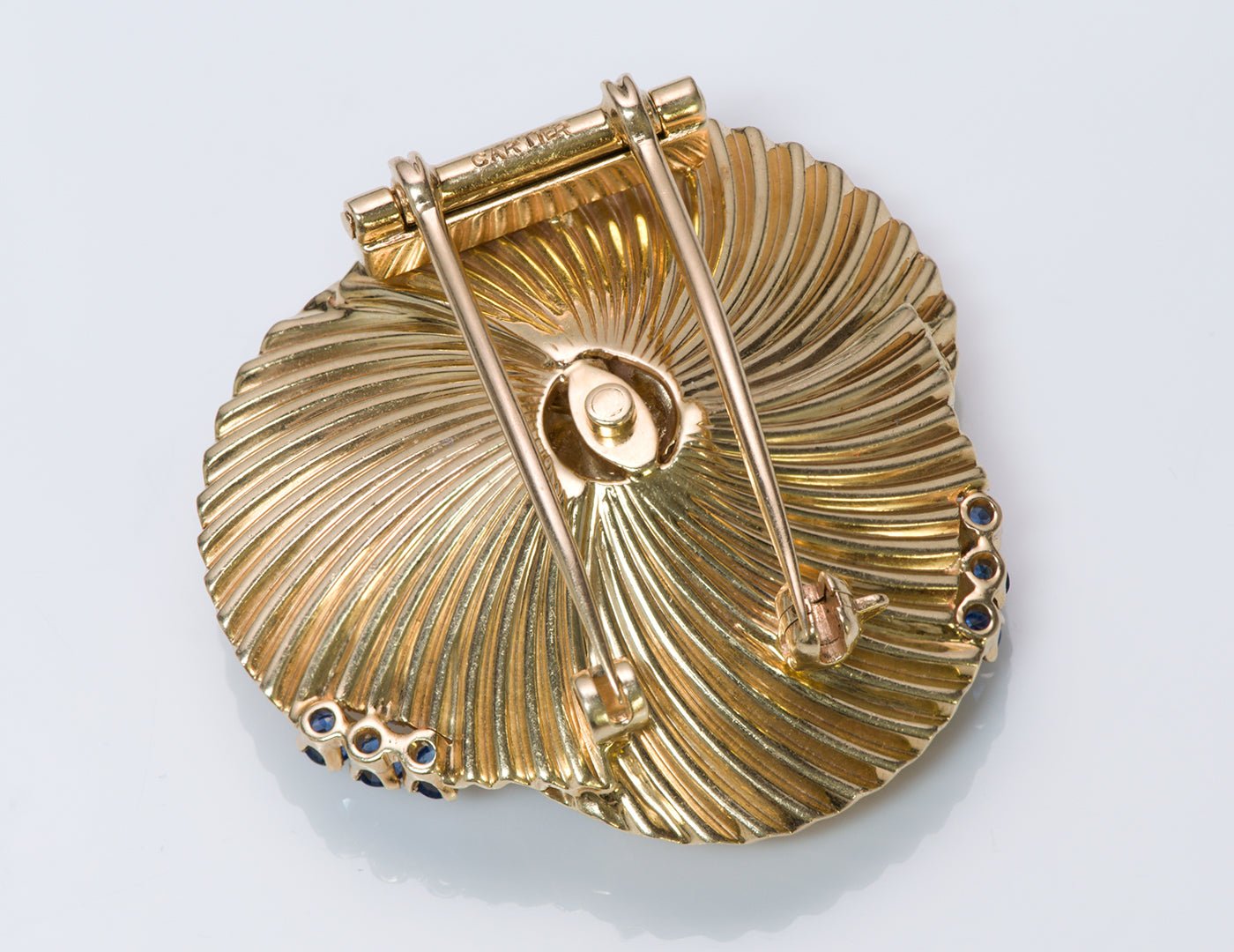 Cartier Diamond Sapphire Gold Brooch