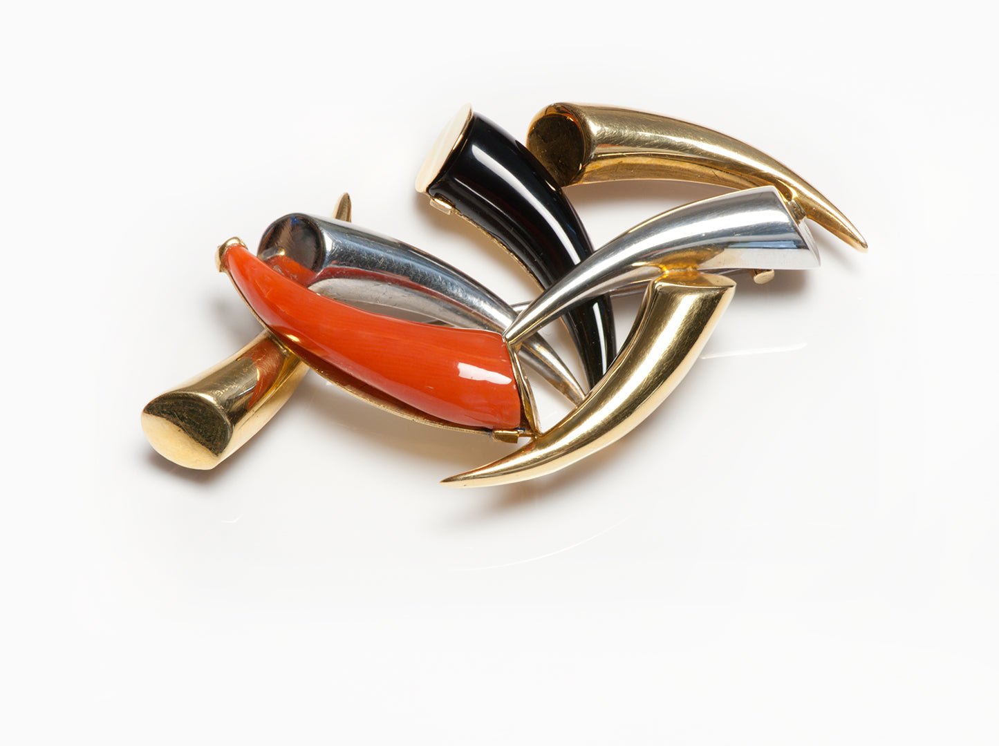 Cartier Enamel 18K Gold Pendant Brooch