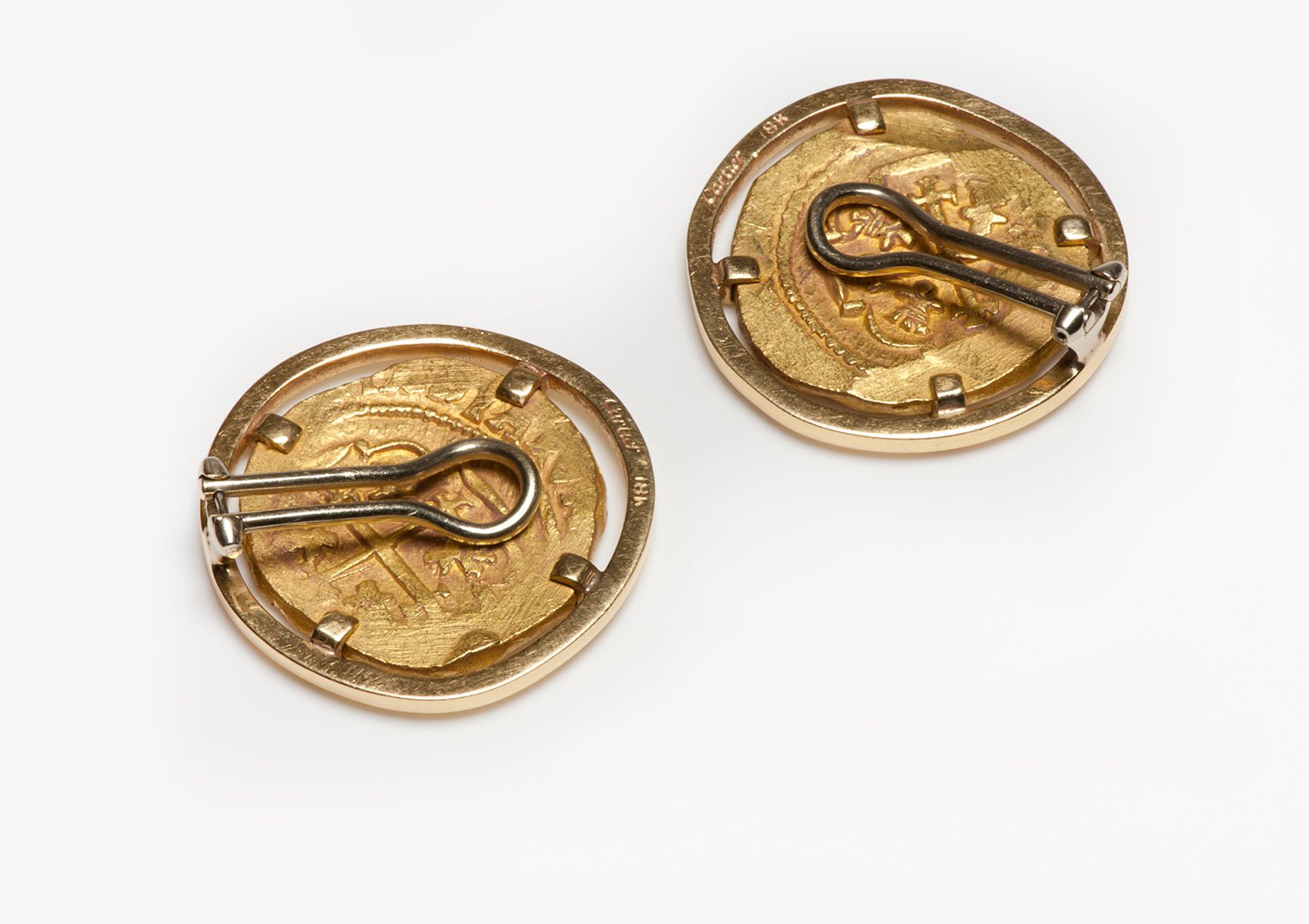 Cartier Gold Ancient Coin Earrings