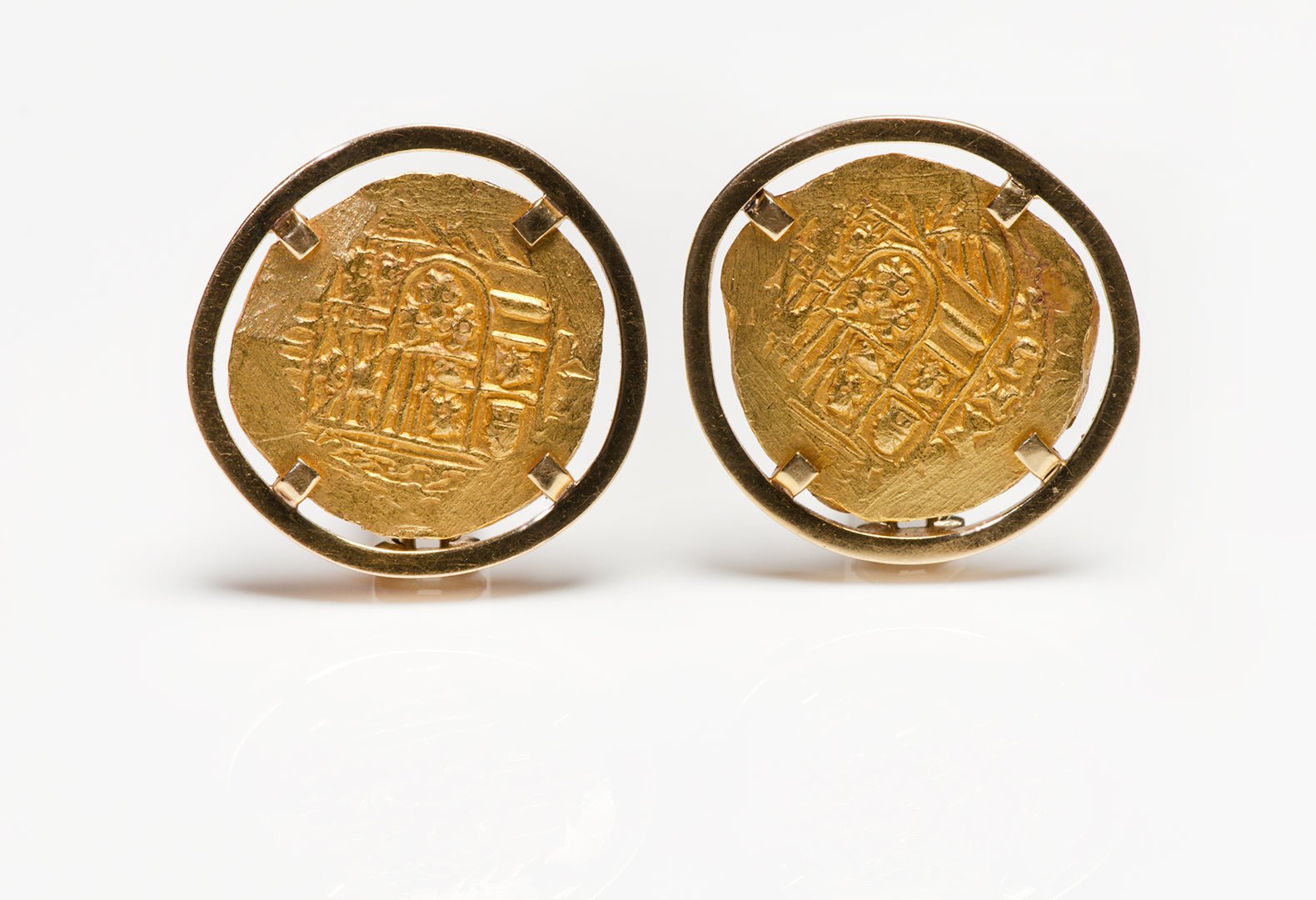 Cartier Gold Ancient Coin Earrings