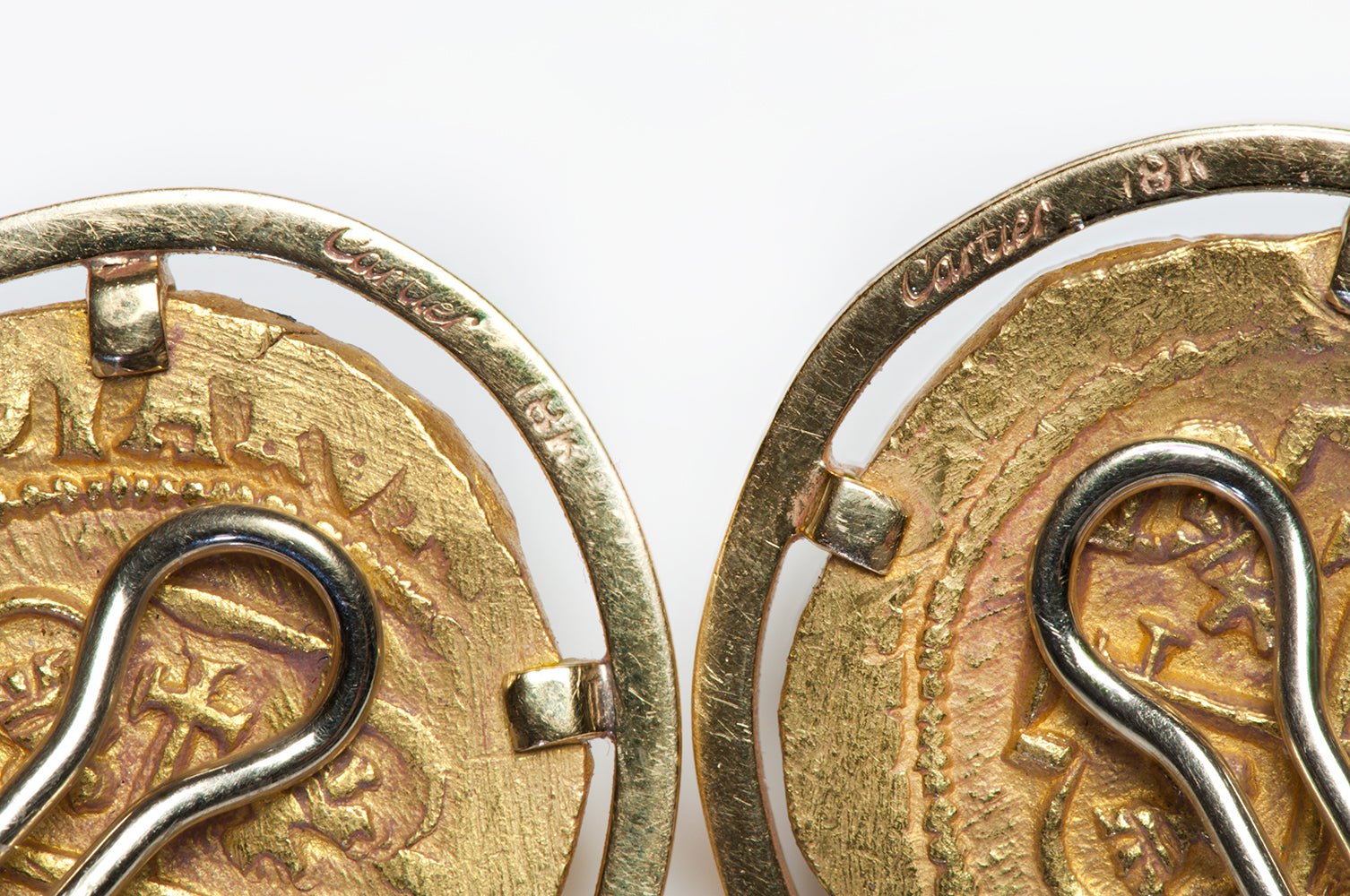 Cartier Gold Ancient Coin Earrings