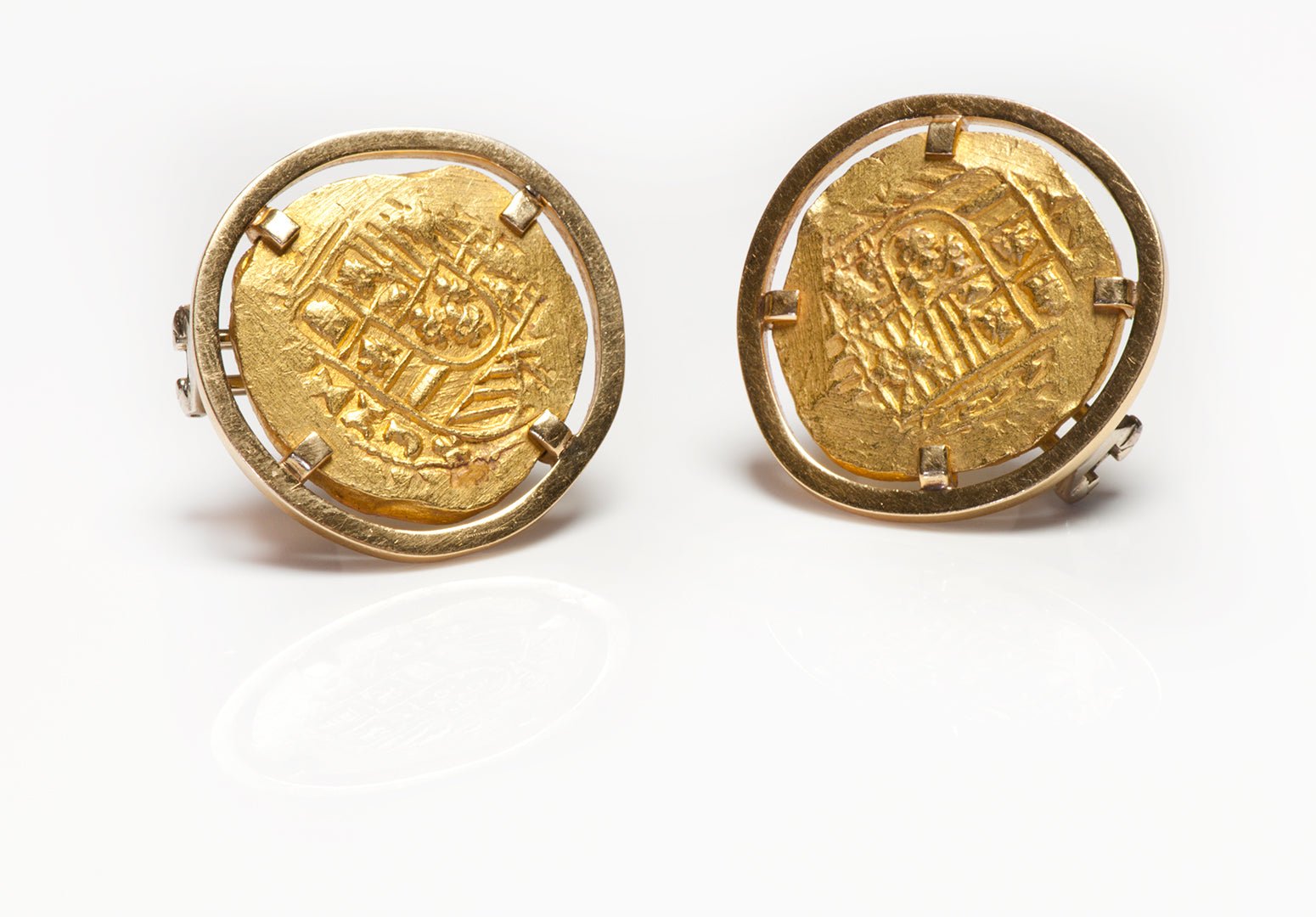 Cartier Gold Ancient Coin Earrings
