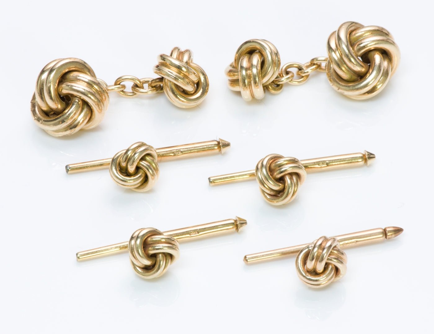 Cartier Gold Cufflink & Stud Set
