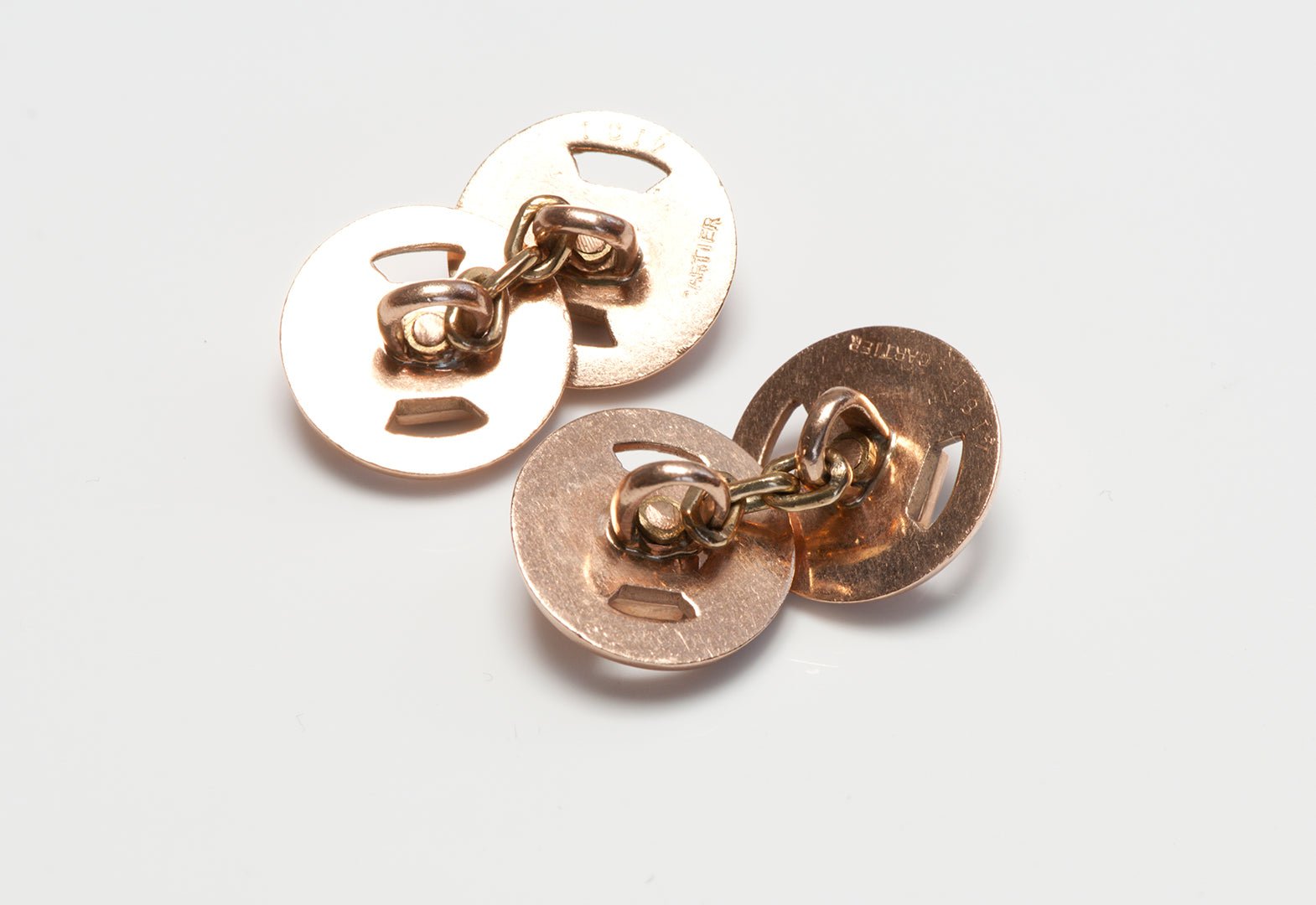 Cartier Gold & Sapphire Double Sided Cufflinks