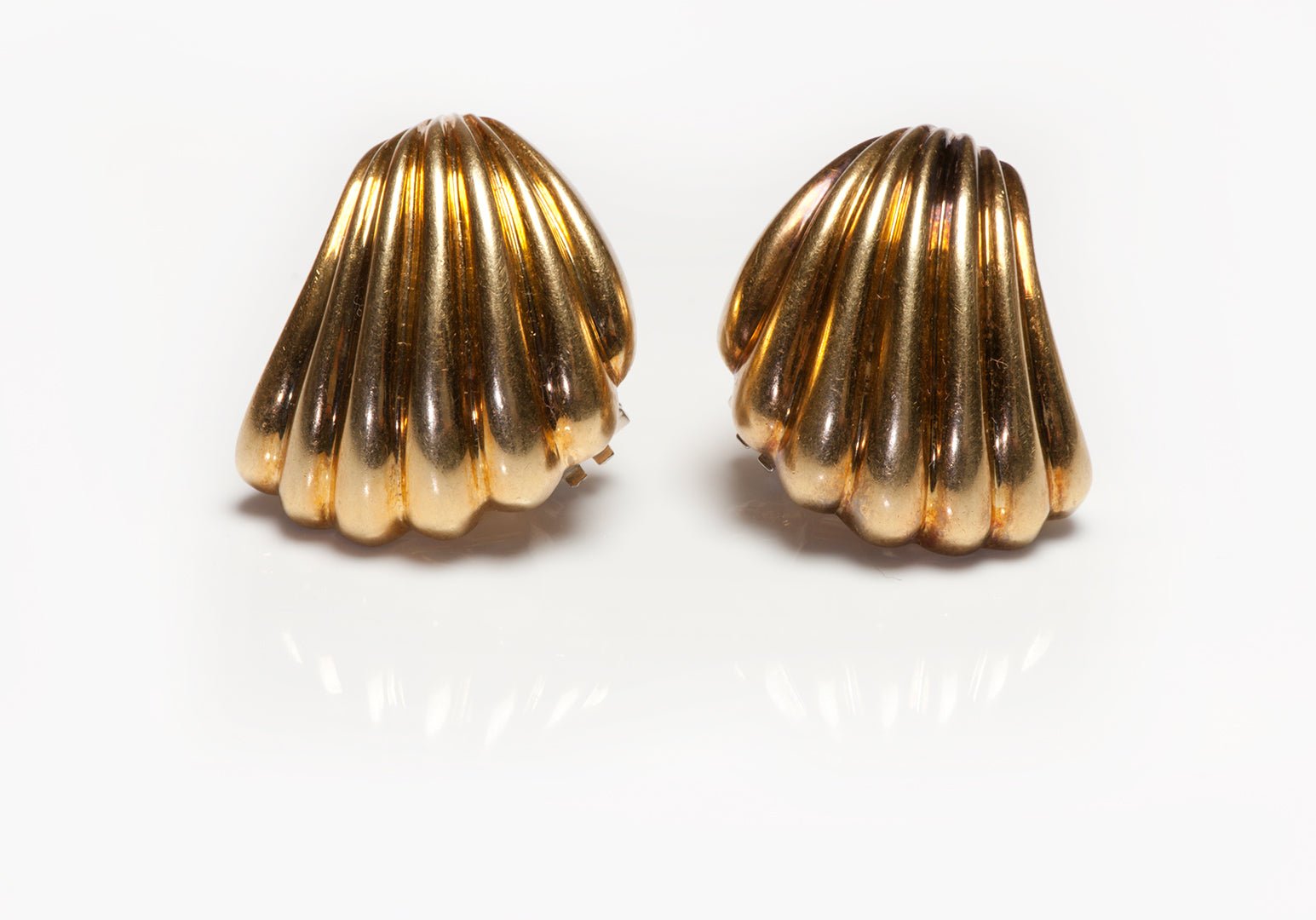 Cartier Gold Shell Earrings