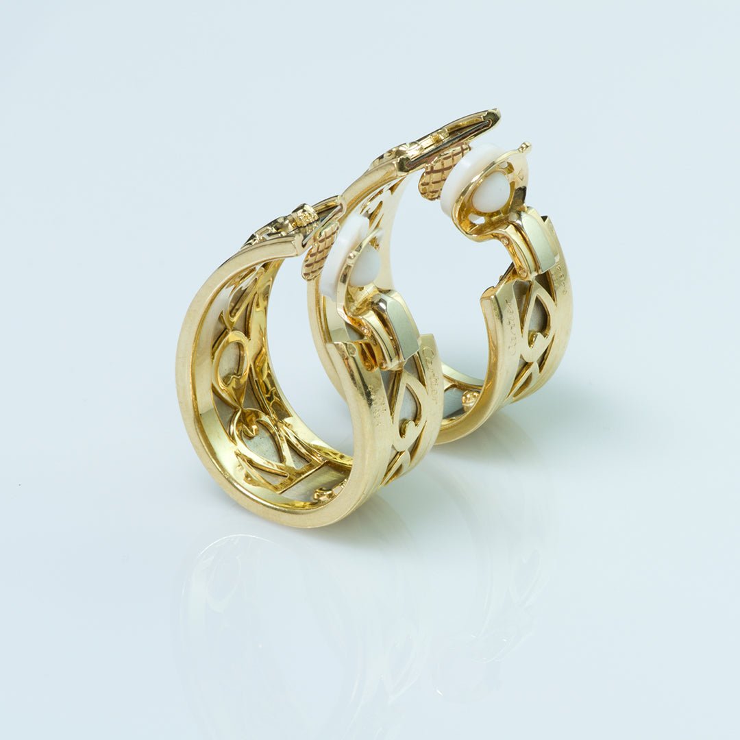 Cartier Panthère 18K Gold Hoop Earrings