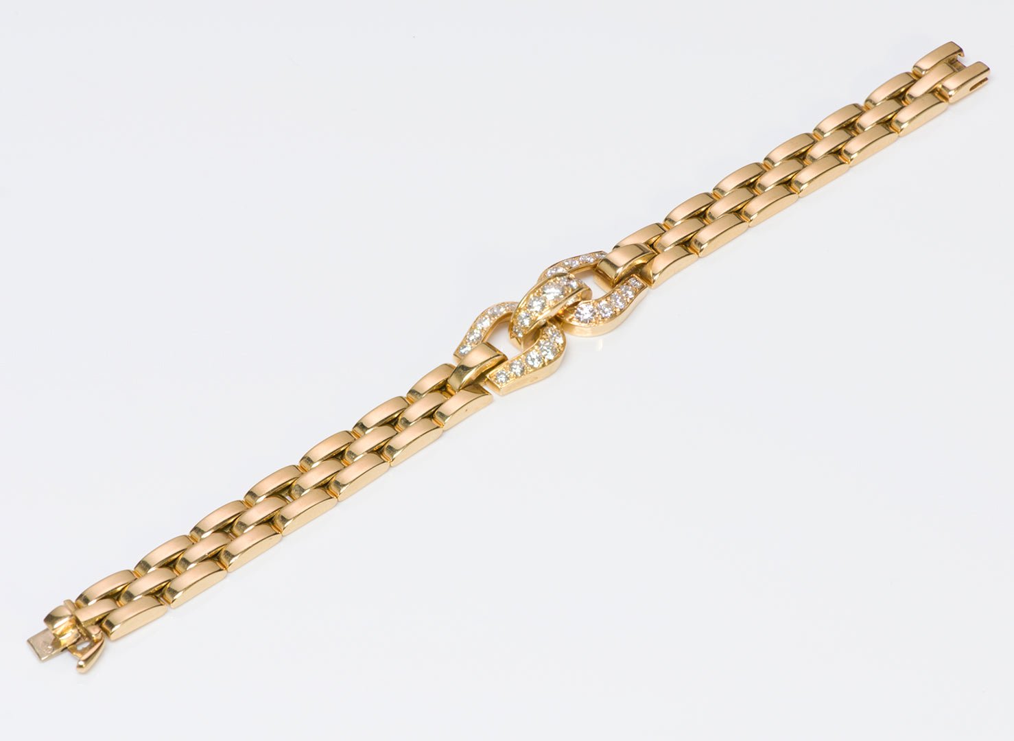 Cartier Panthere Maillon Diamond 18K Gold Necklace & Bracelet