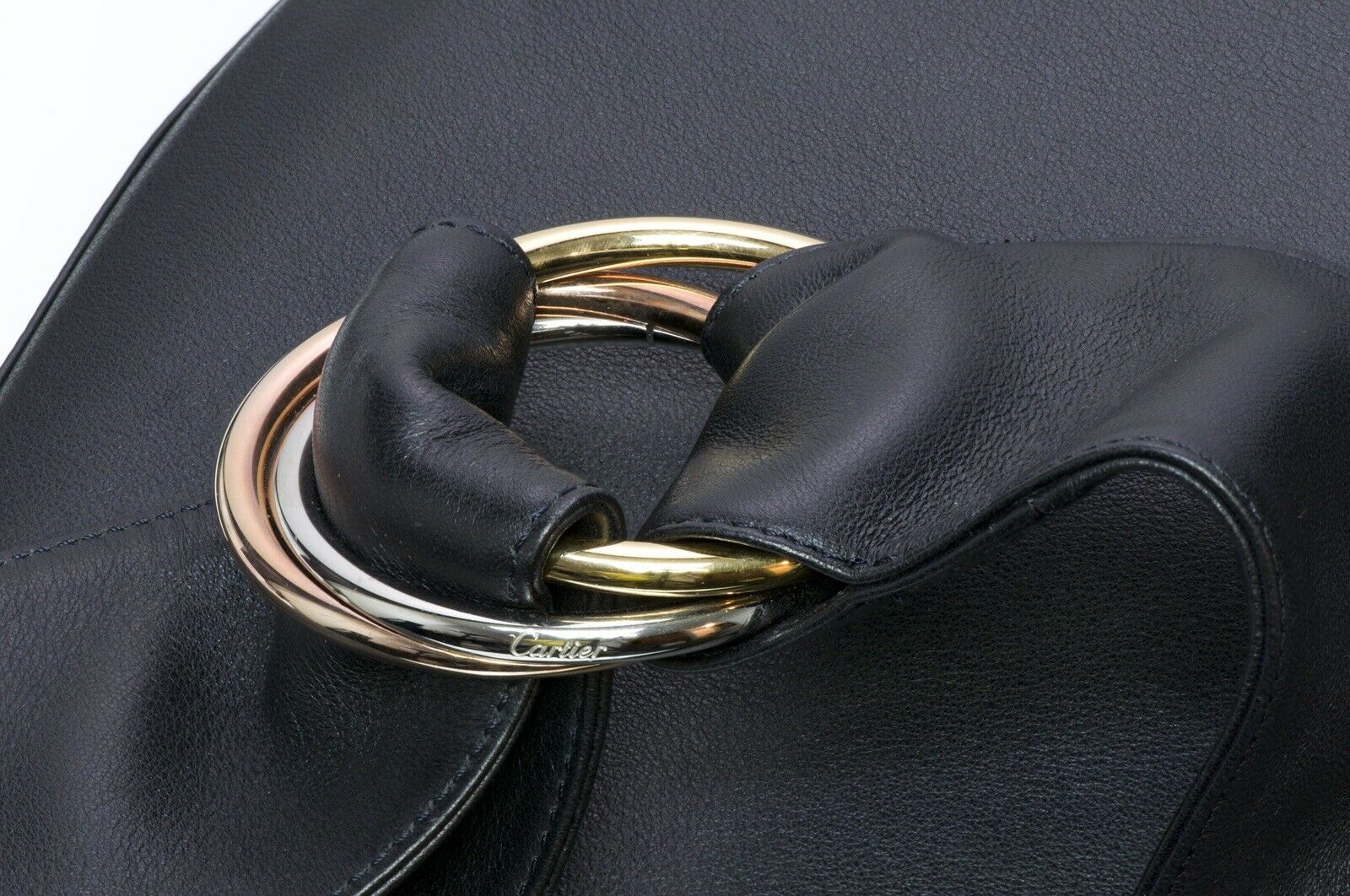 CARTIER Paris Black Leather Trinity Women’s Shoulder Bag