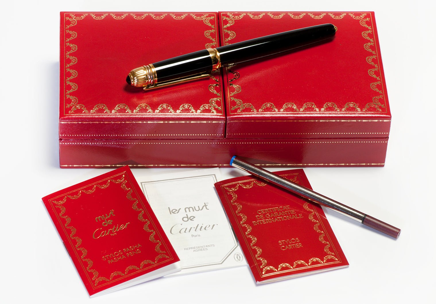 Cartier Pasha de Cartier Black Resin Gold Plated Rollerball Pen