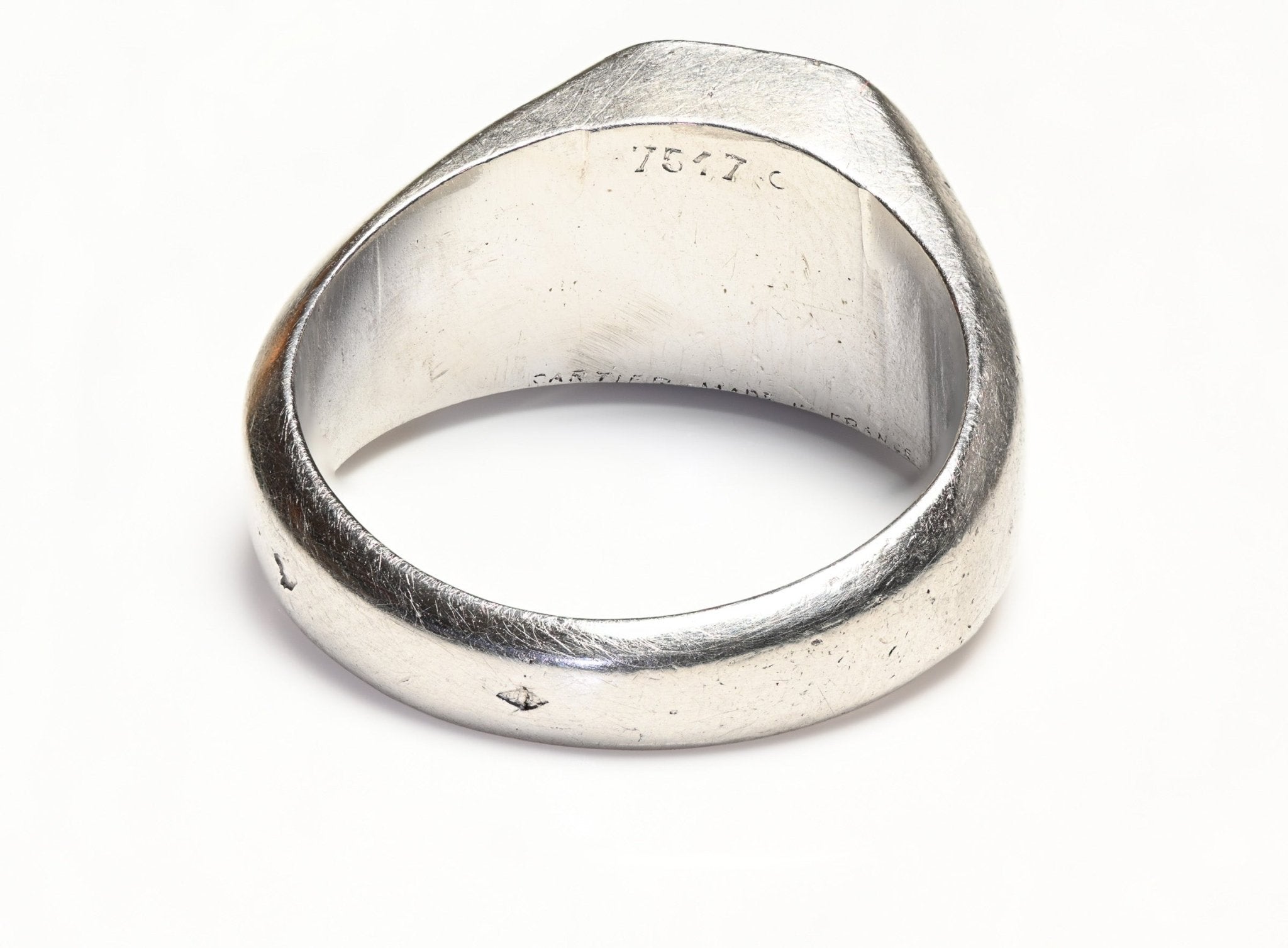 Cartier Platinum Crest Men's Ring