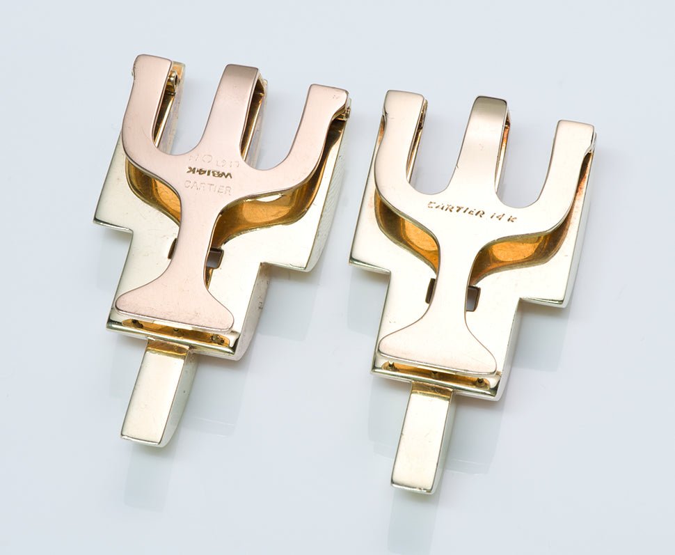 Cartier Retro Gold Dress Clips