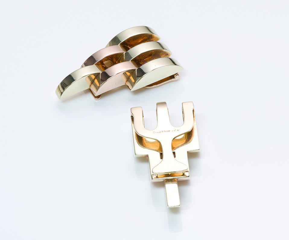 Cartier Retro Gold Dress Clips