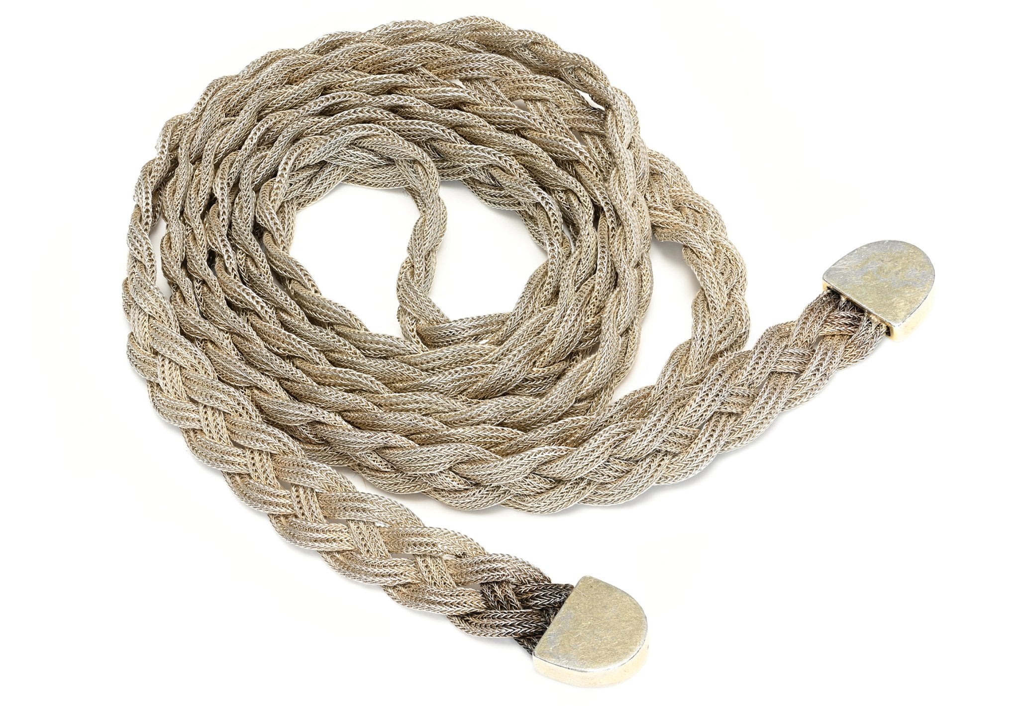 Cartier Silver Woven Mesh Lariat Necklace