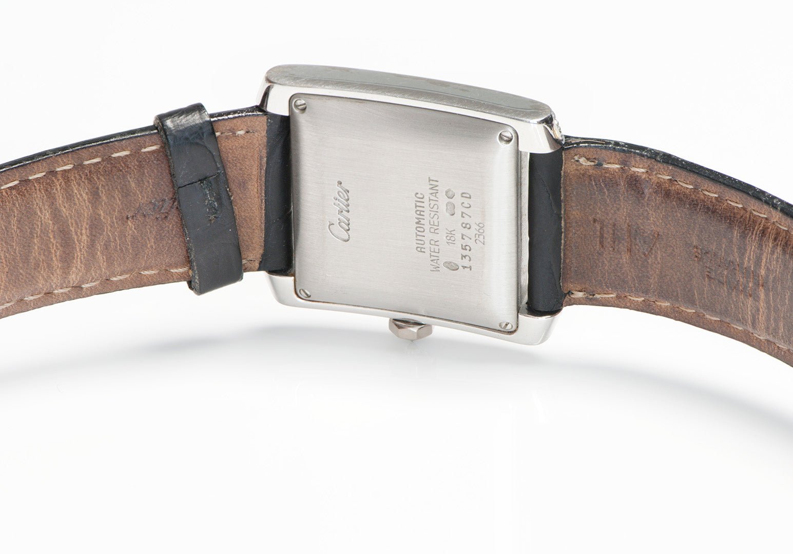 Cartier Tank 18K Gold Automatic Diamond Watch