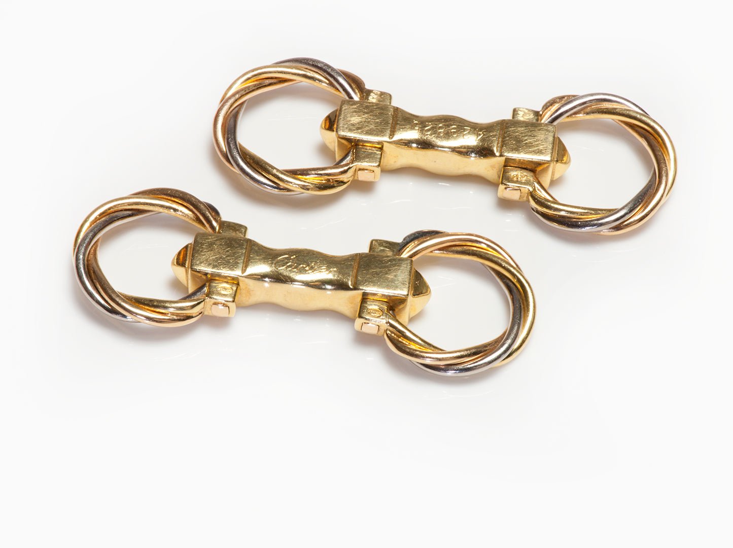 Cartier Trinity 18K Gold Stirrup Cufflinks