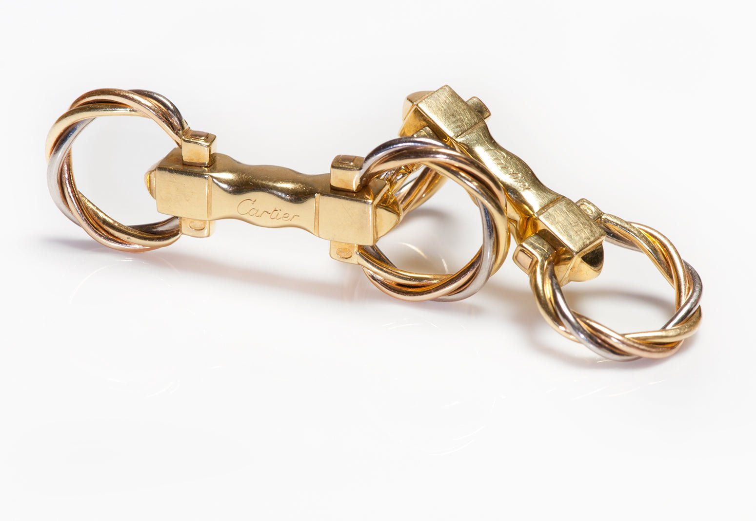 Cartier Trinity 18K Gold Stirrup Cufflinks