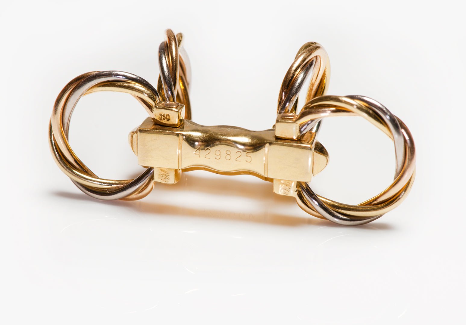 Cartier Trinity 18K Gold Stirrup Cufflinks