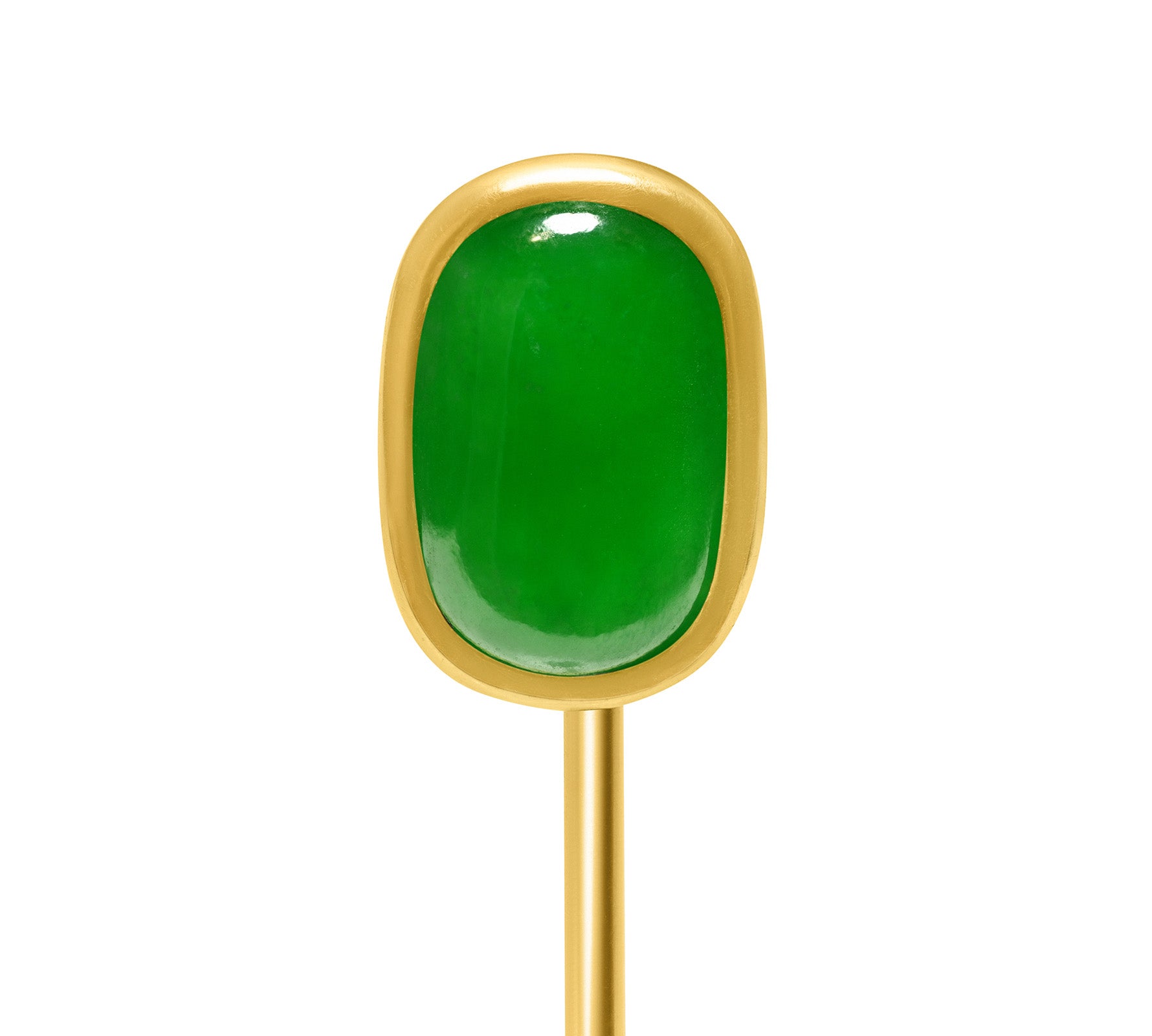 Cartier Jadeite Jade 18K Gold Stick Pin