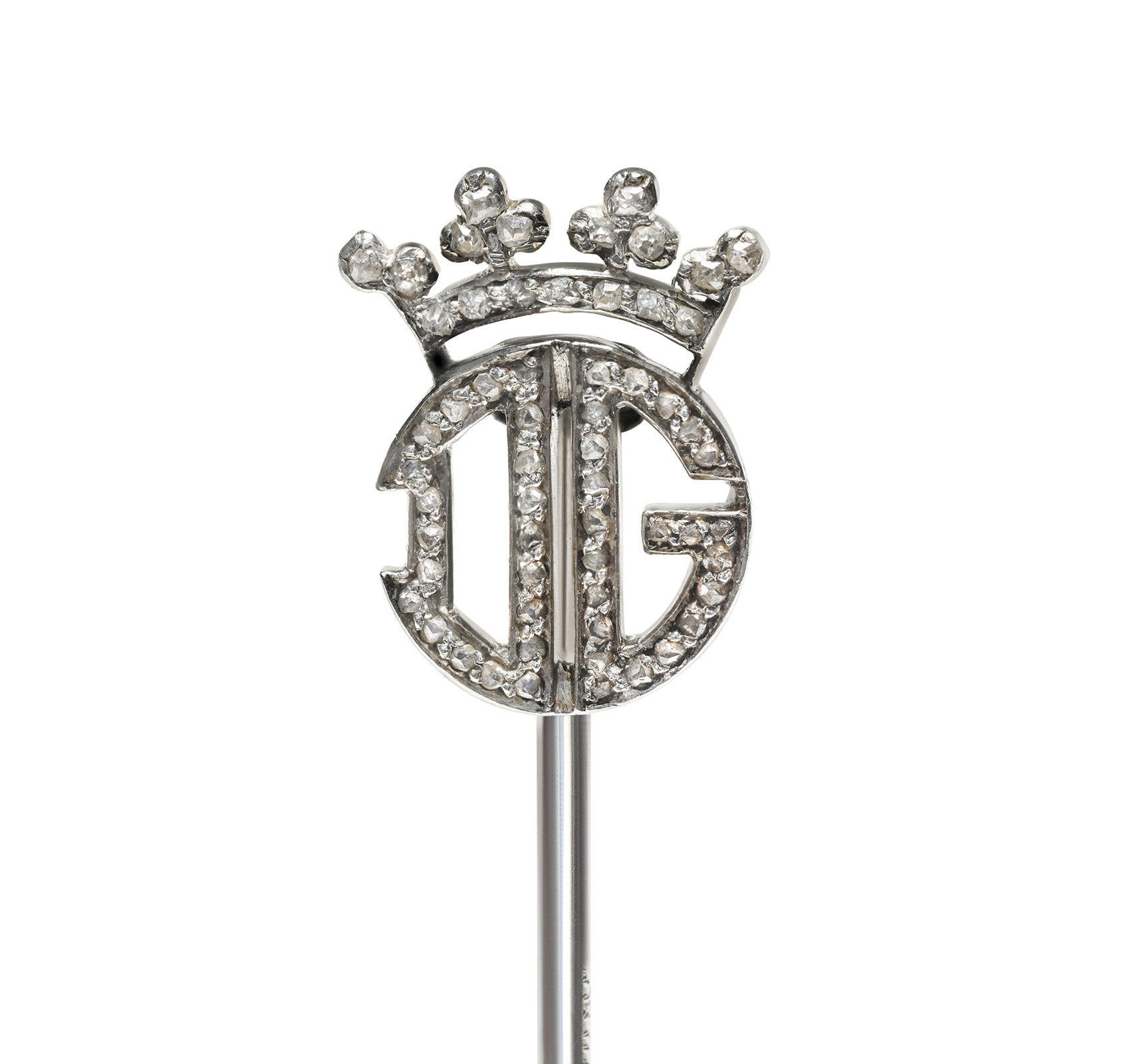Cartier Diamond Crown Stick Pin