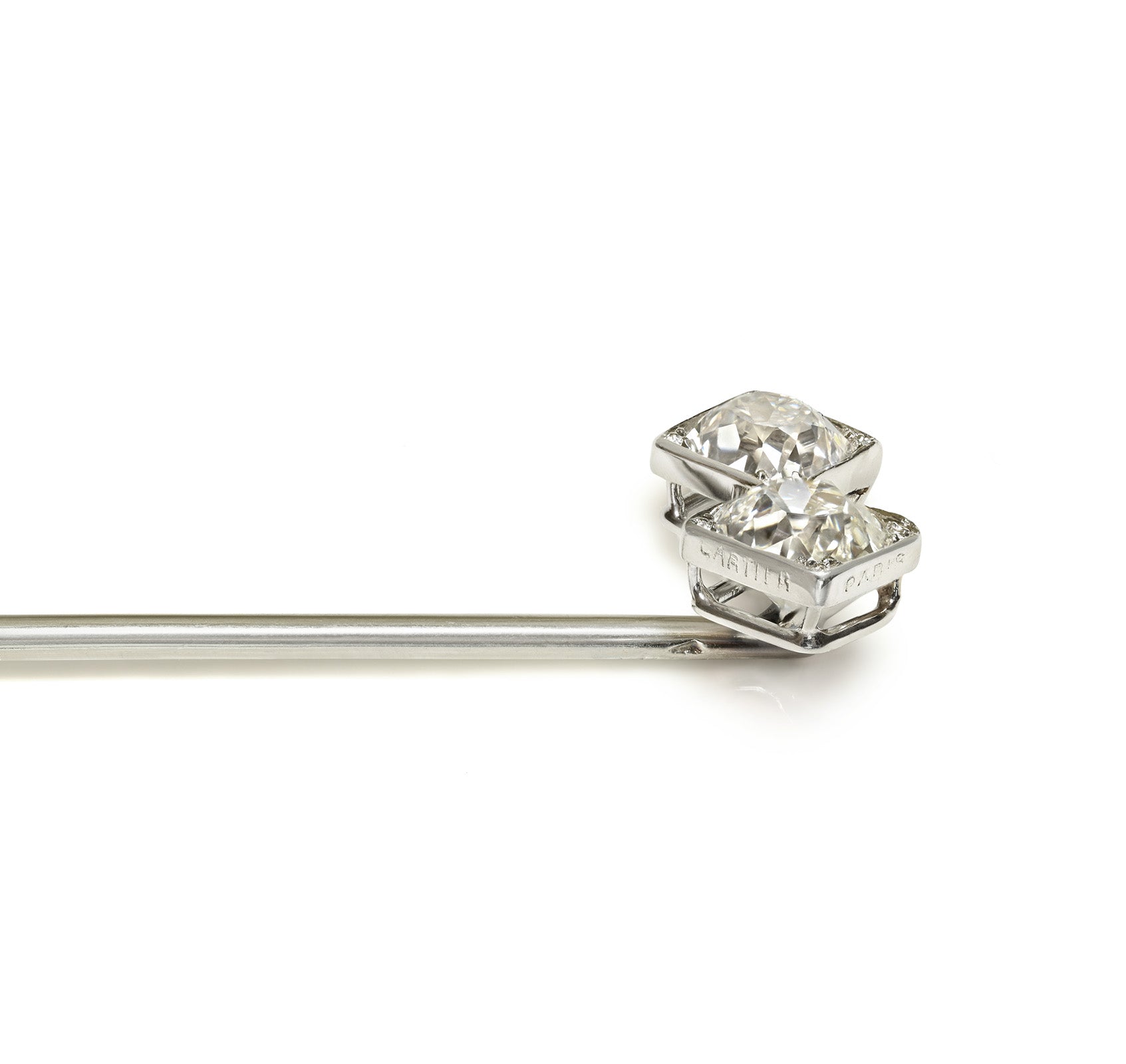 Cartier Paris Diamond Platinum Stick Pin Antique