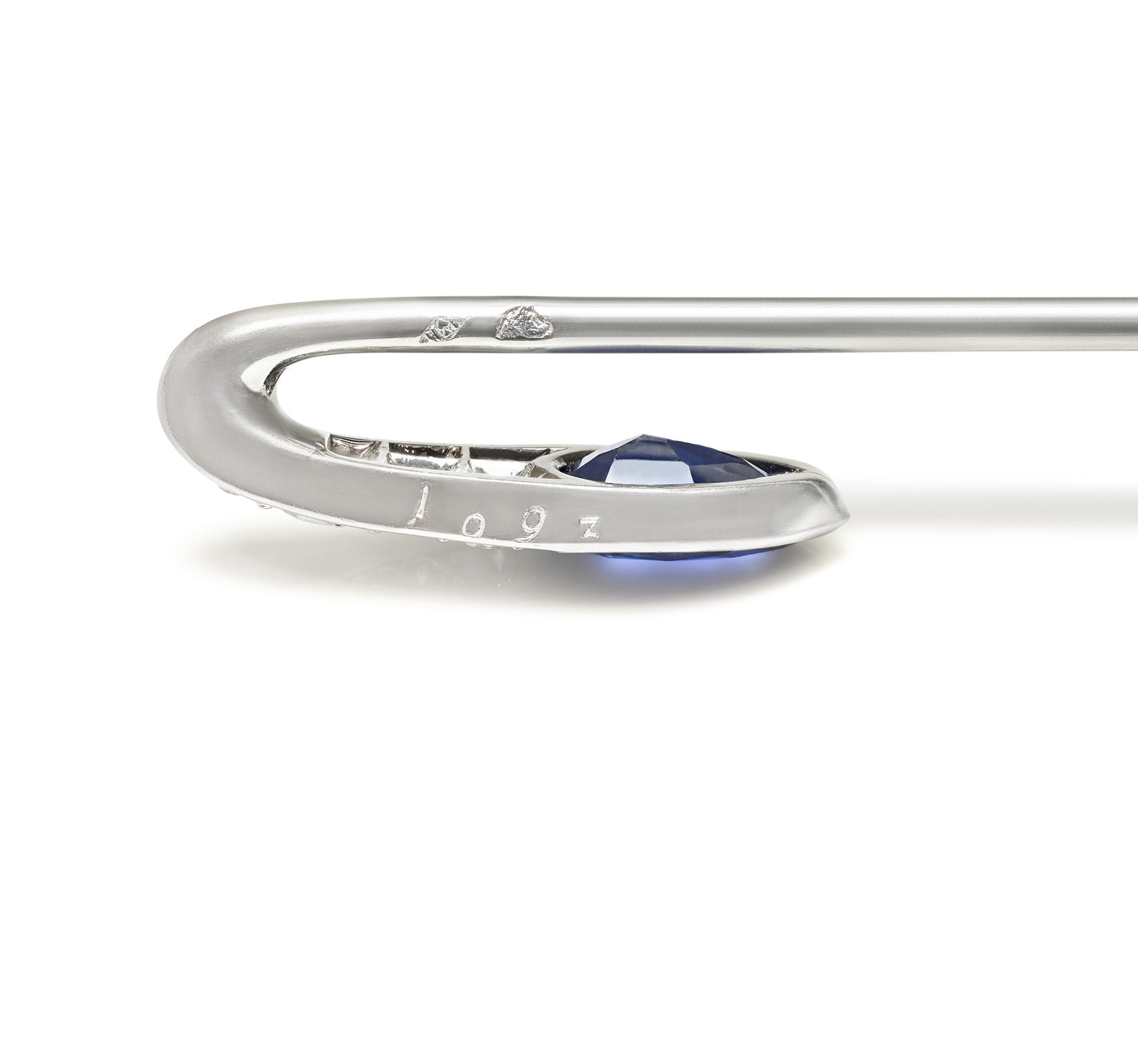 Cartier by Henri Picq Art Deco Sapphire and Diamond Platinum Stick Pin