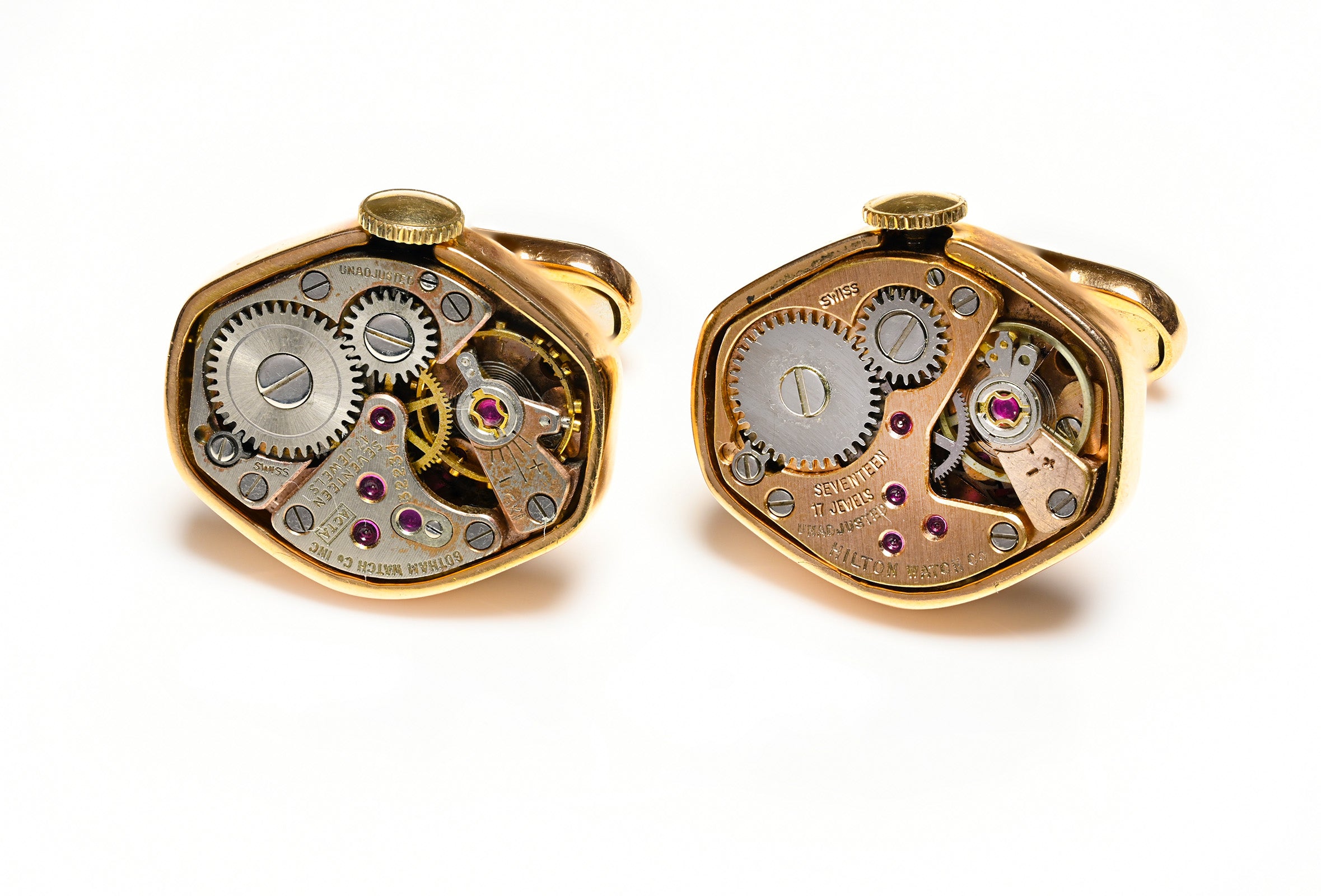 Cellini 18K Gold Watch Movement Cufflinks