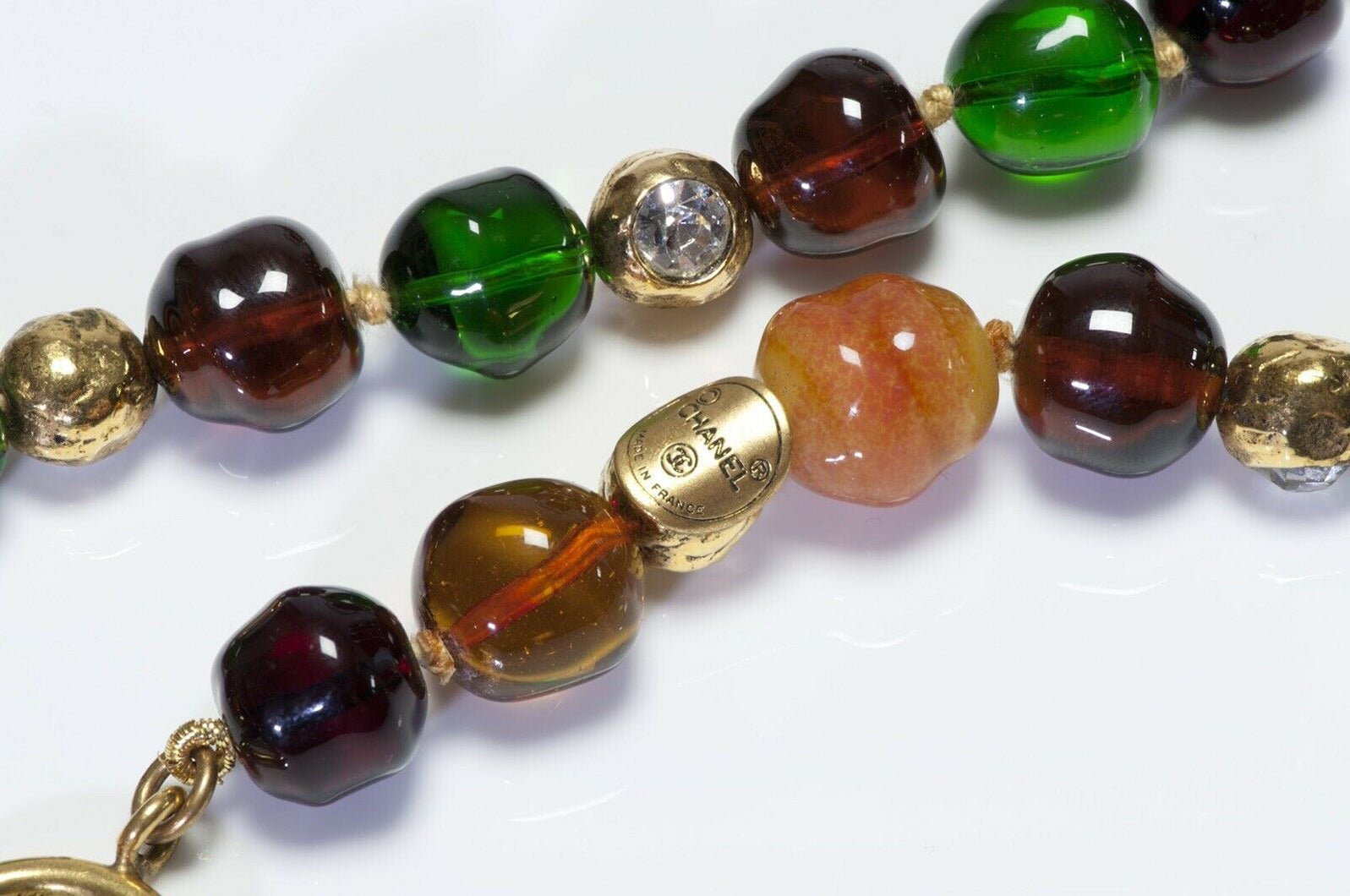 CHANEL 1970’s Gripoix Glass Beads Tassel Necklace