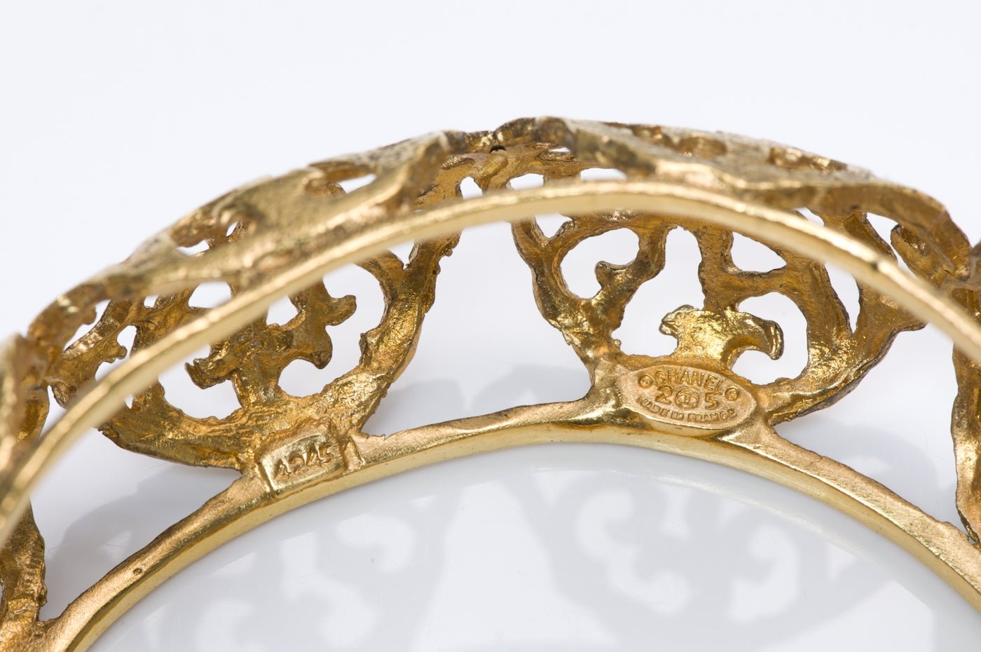 Chanel 1980’s Filigree CC Bangle Bracelet