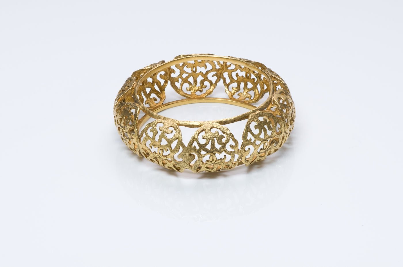 Chanel 1980’s Filigree CC Bangle Bracelet