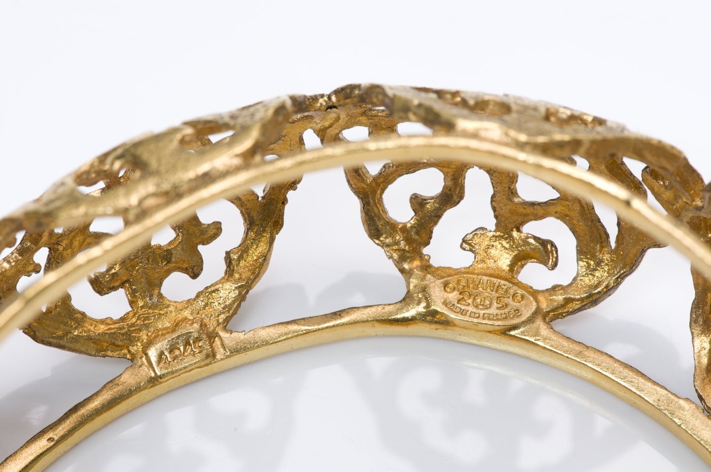 Chanel 1980’s Filigree CC Bangle Bracelet