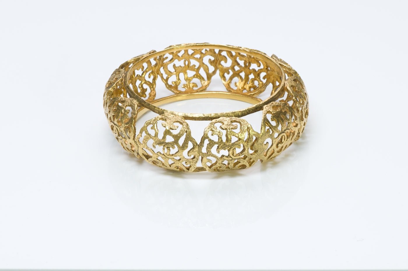 Chanel 1980’s Filigree CC Bangle Bracelet
