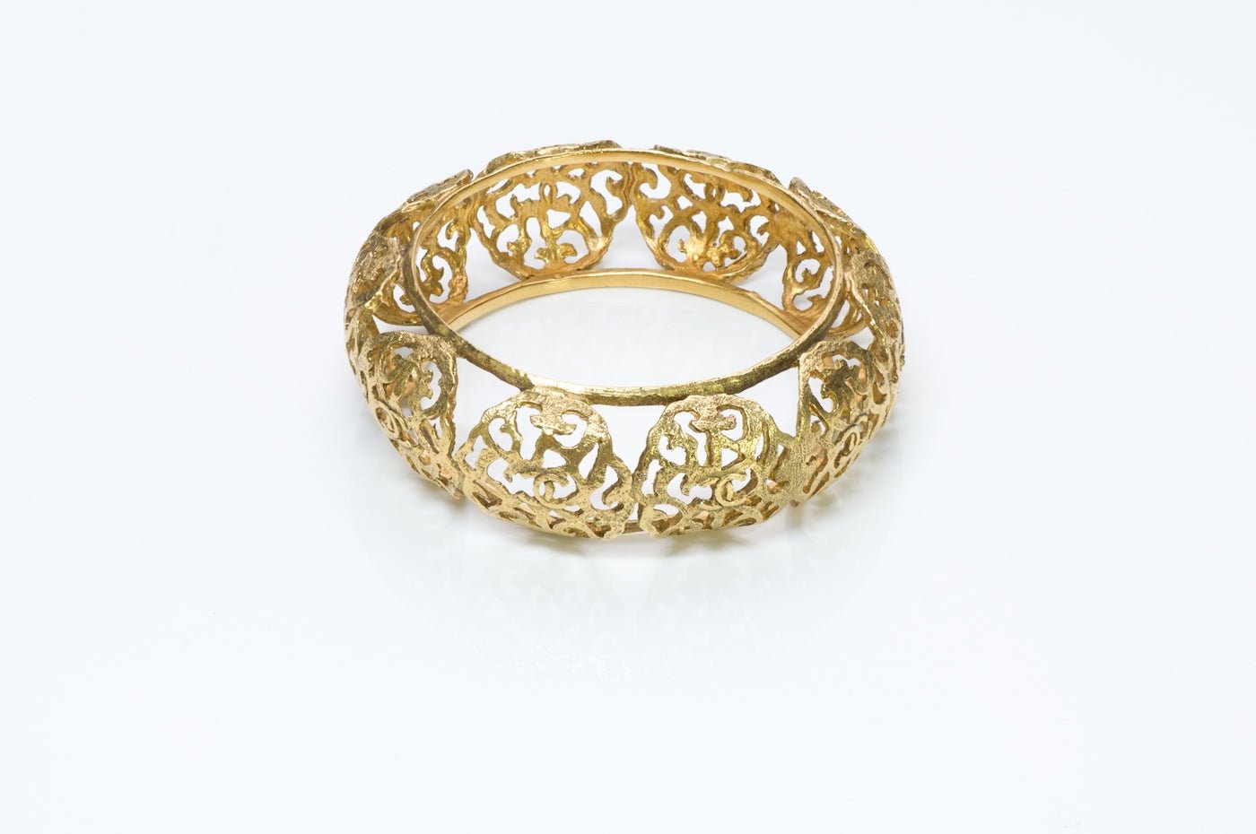 Chanel 1980’s Filigree CC Bangle Bracelet