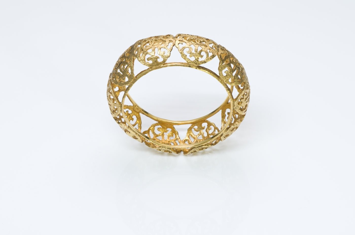 Chanel 1980’s Filigree CC Bangle Bracelet