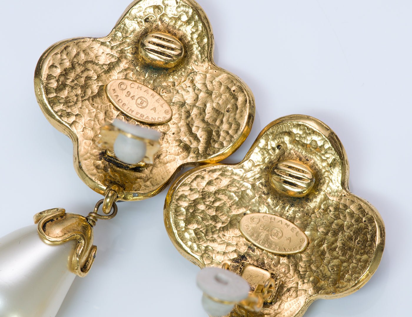 Chanel 1994 Gripoix Pearl Byzantine Style Earrings