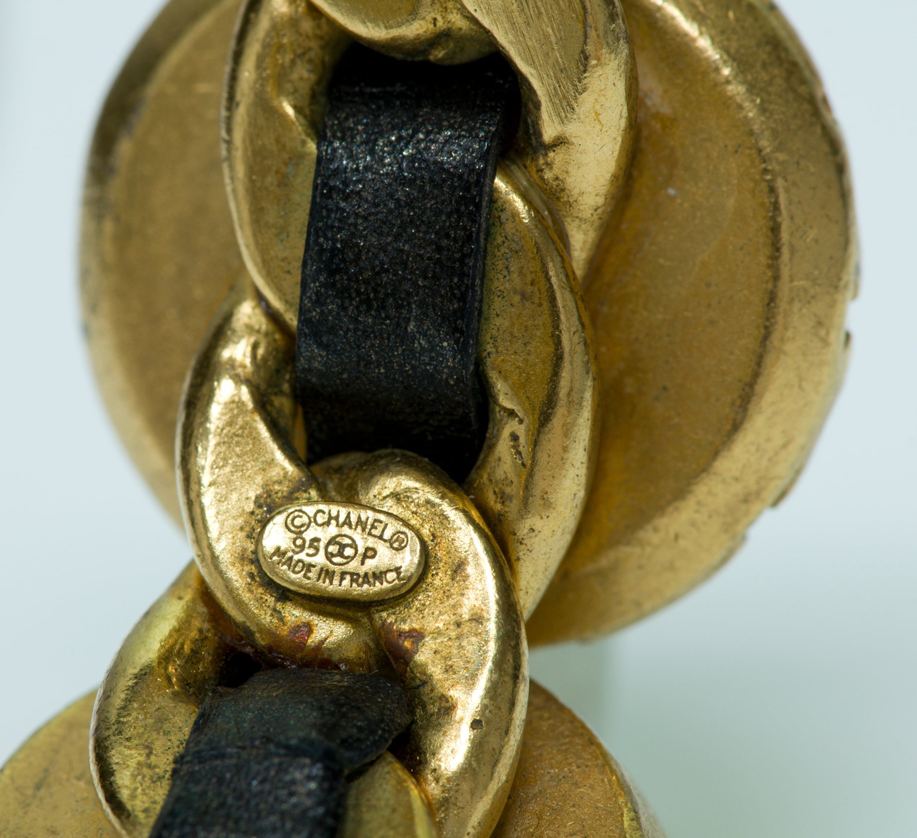 Chanel 1995 Charm Coin CC Cuff Bracelet