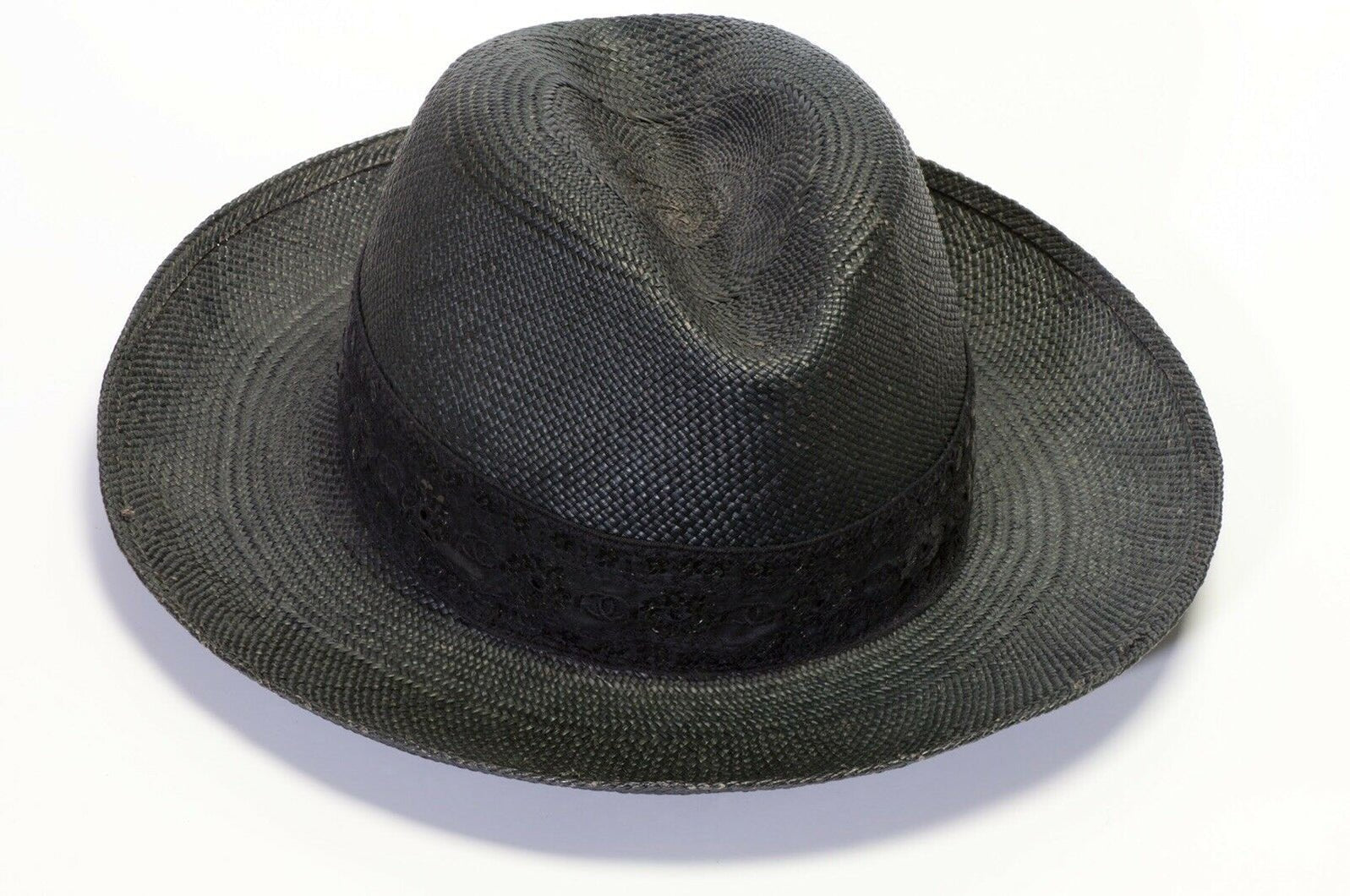 CHANEL 2006 Black Straw Women’s Fedora Hat