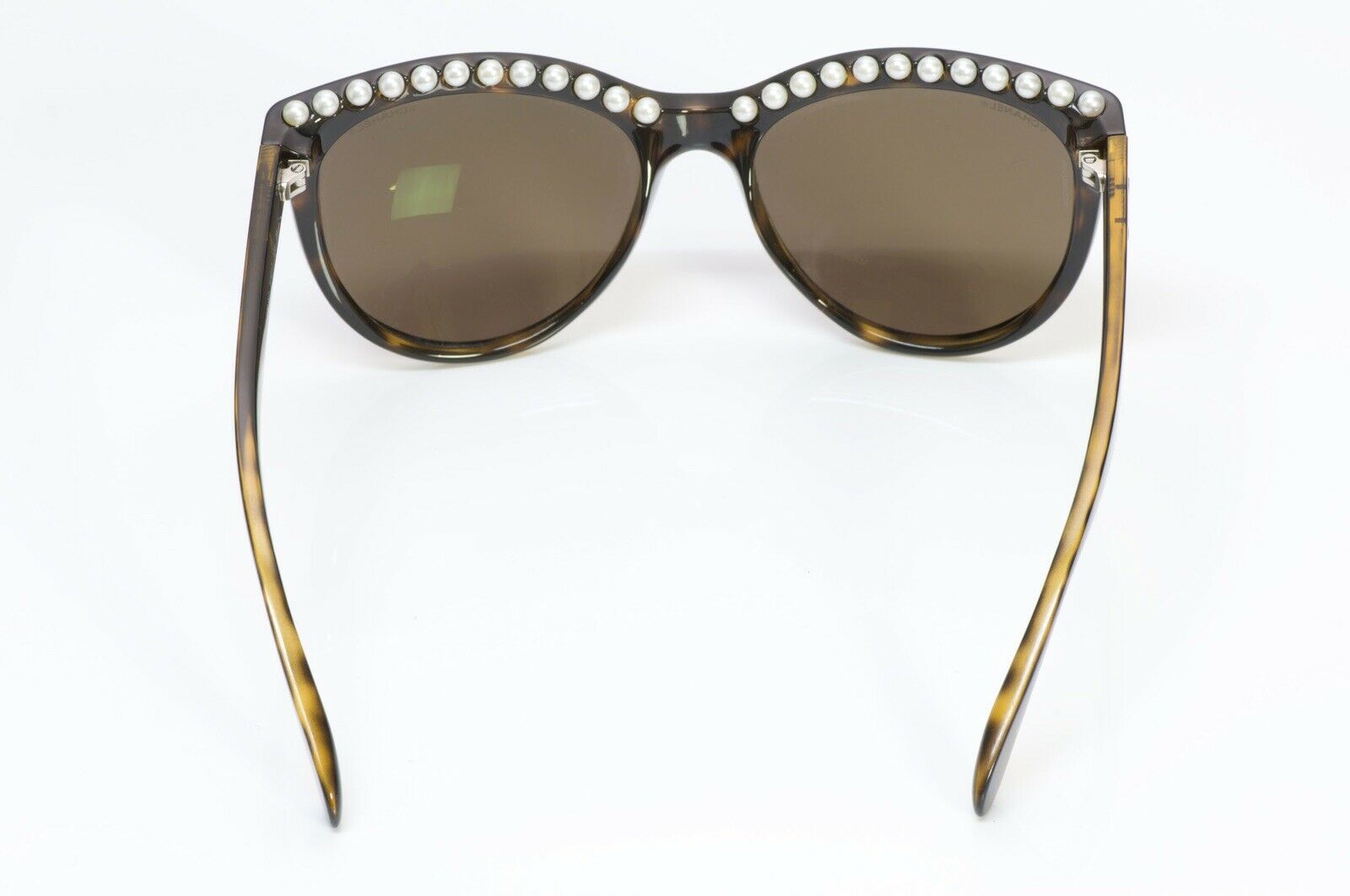 CHANEL 6040 Freshwater Pearls Brown Cat-Eye Sunglasses
