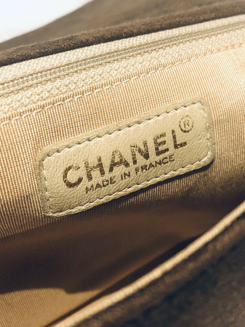 CHANEL Brown Suede Mademoiselle Lock Reissue Flap Bag