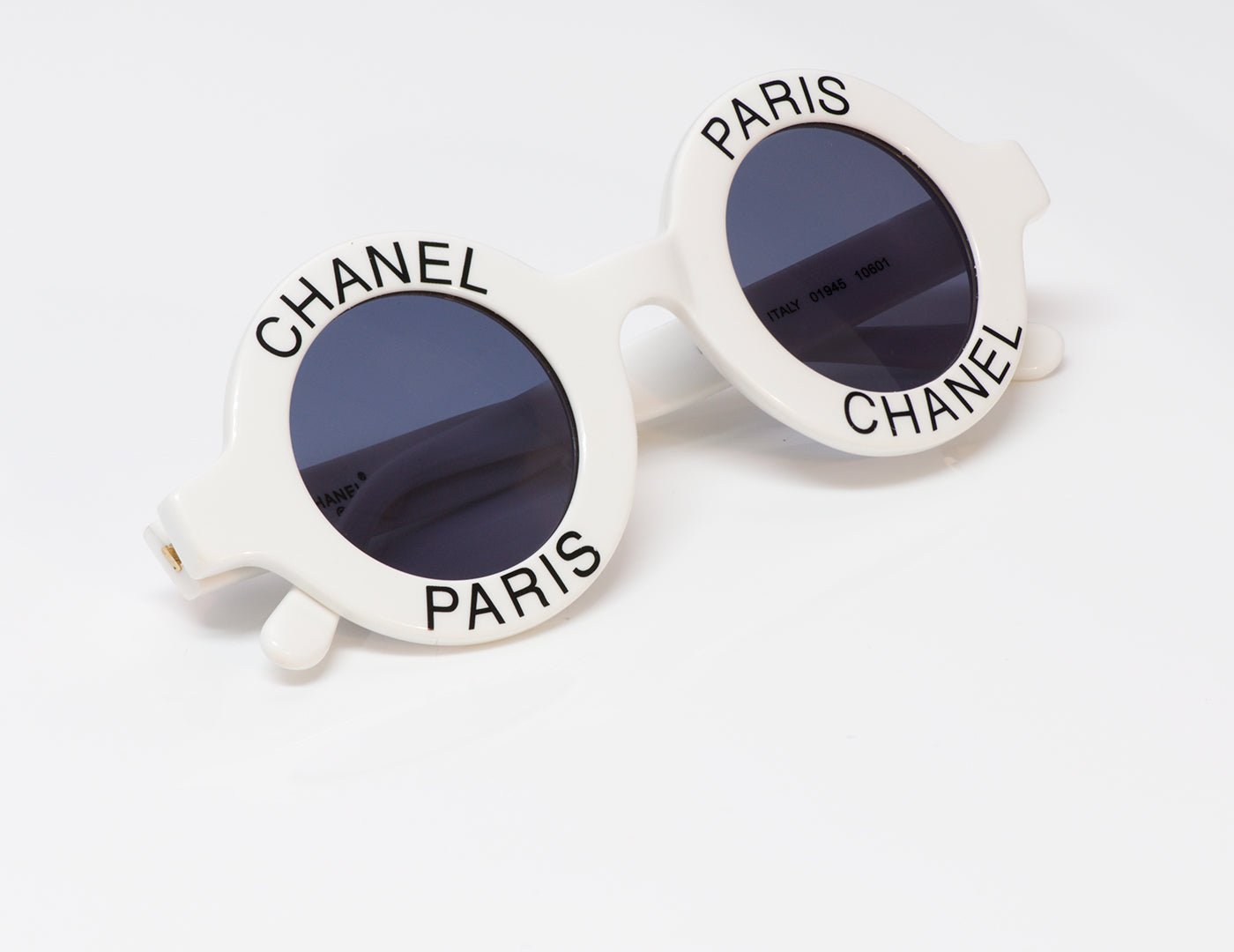goggl.cc Chanel CC 1993 White Round 01945 Sunglasses