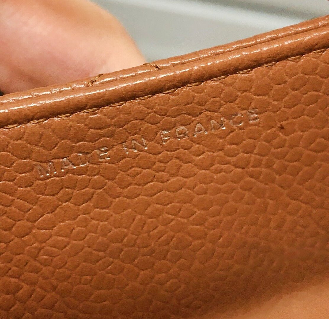 CHANEL CC Brown Quilted Leather iPad Cover Case