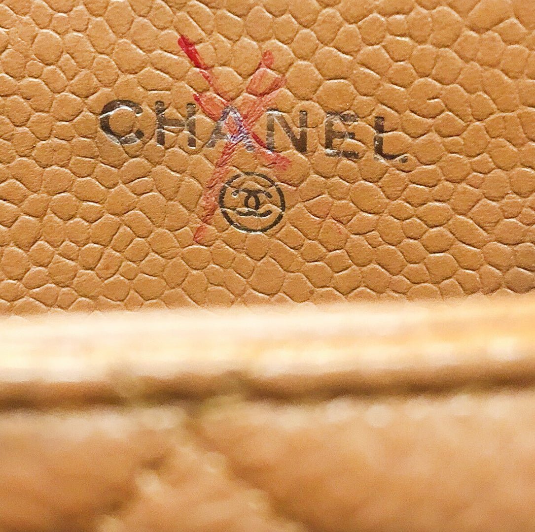 CHANEL CC Brown Quilted Leather iPad Cover Case